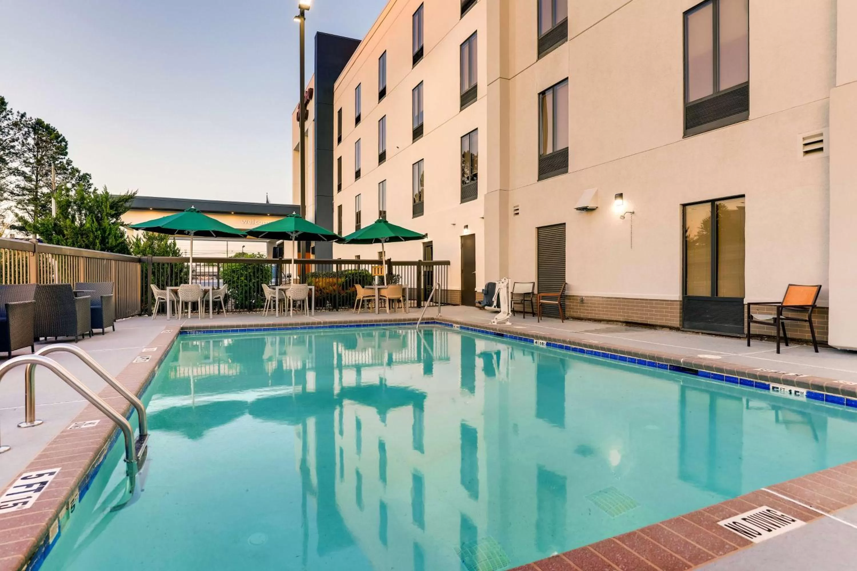 Pool view in Hampton Inn Cumming