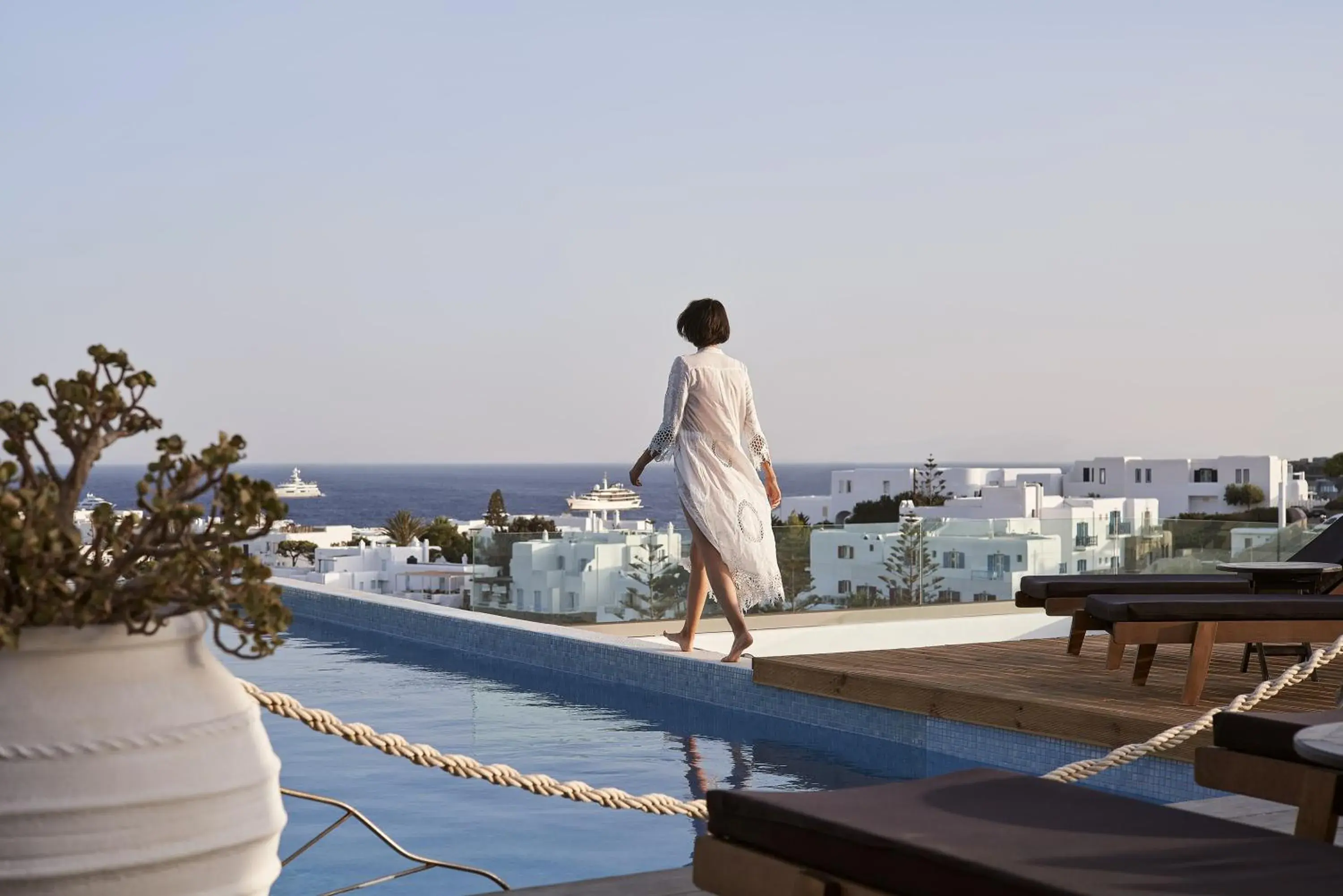 Swimming pool in Mr & Mrs White Mykonos