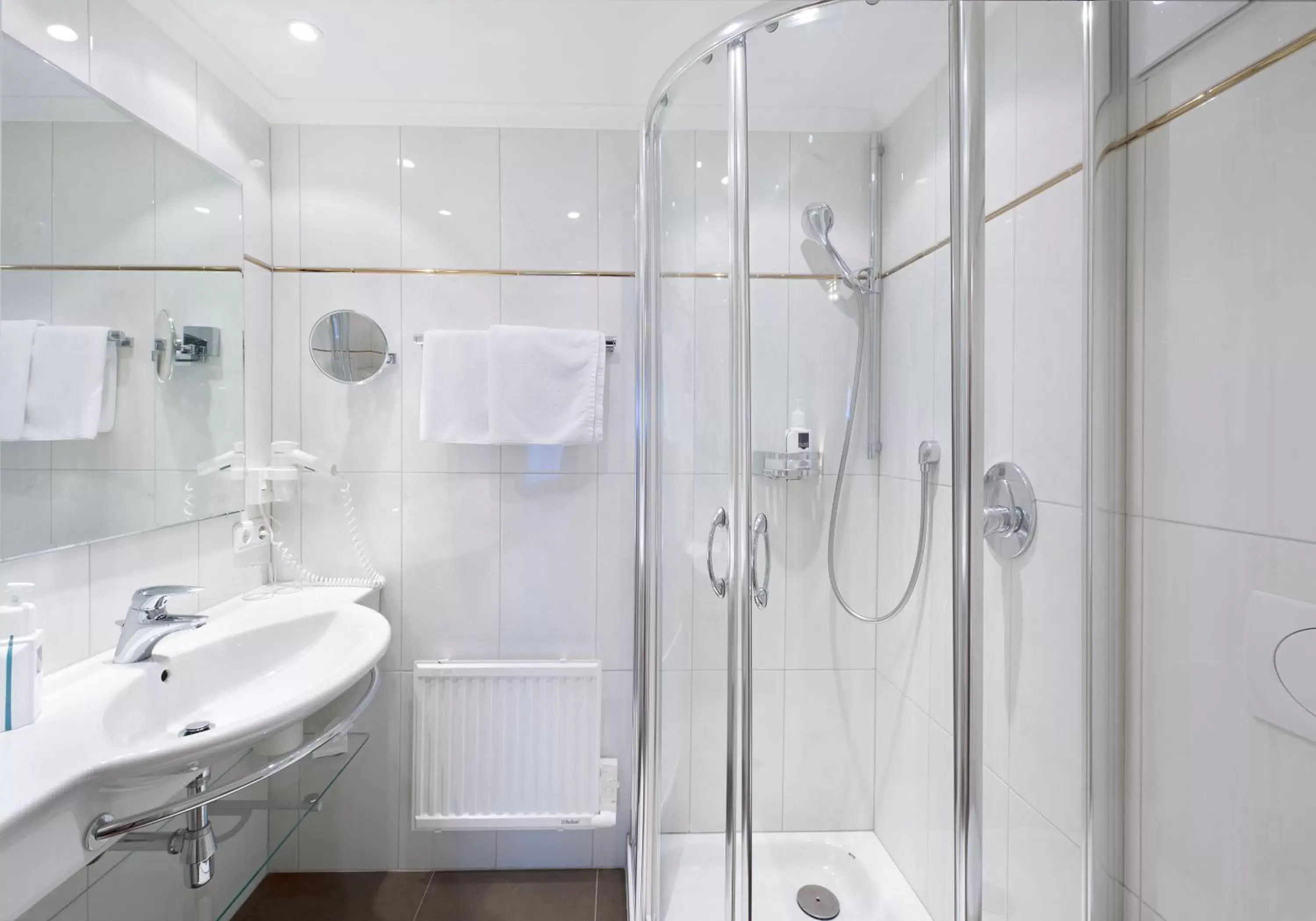 Shower, Bathroom in Hotel Goldener Löwe