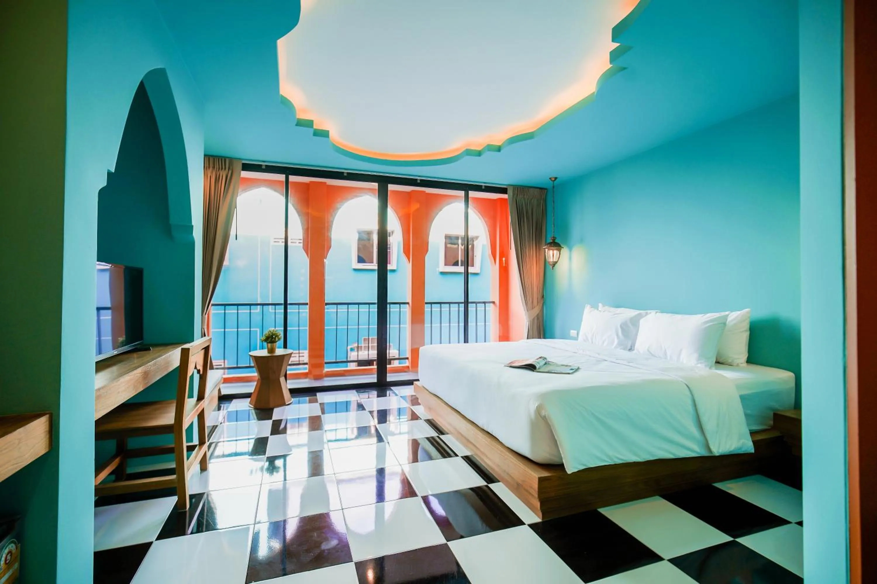 Photo of the whole room, Bed in Khaleej Mass Hotel Patong