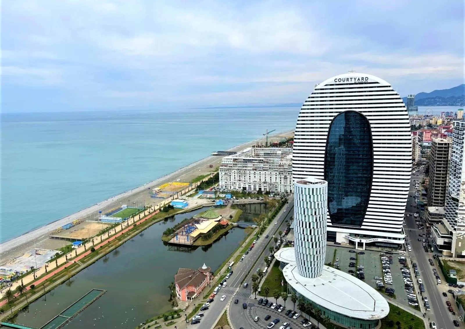 Property building, Bird's-eye View in Luxury Sea View Aparthotel In Orbi City Batumi