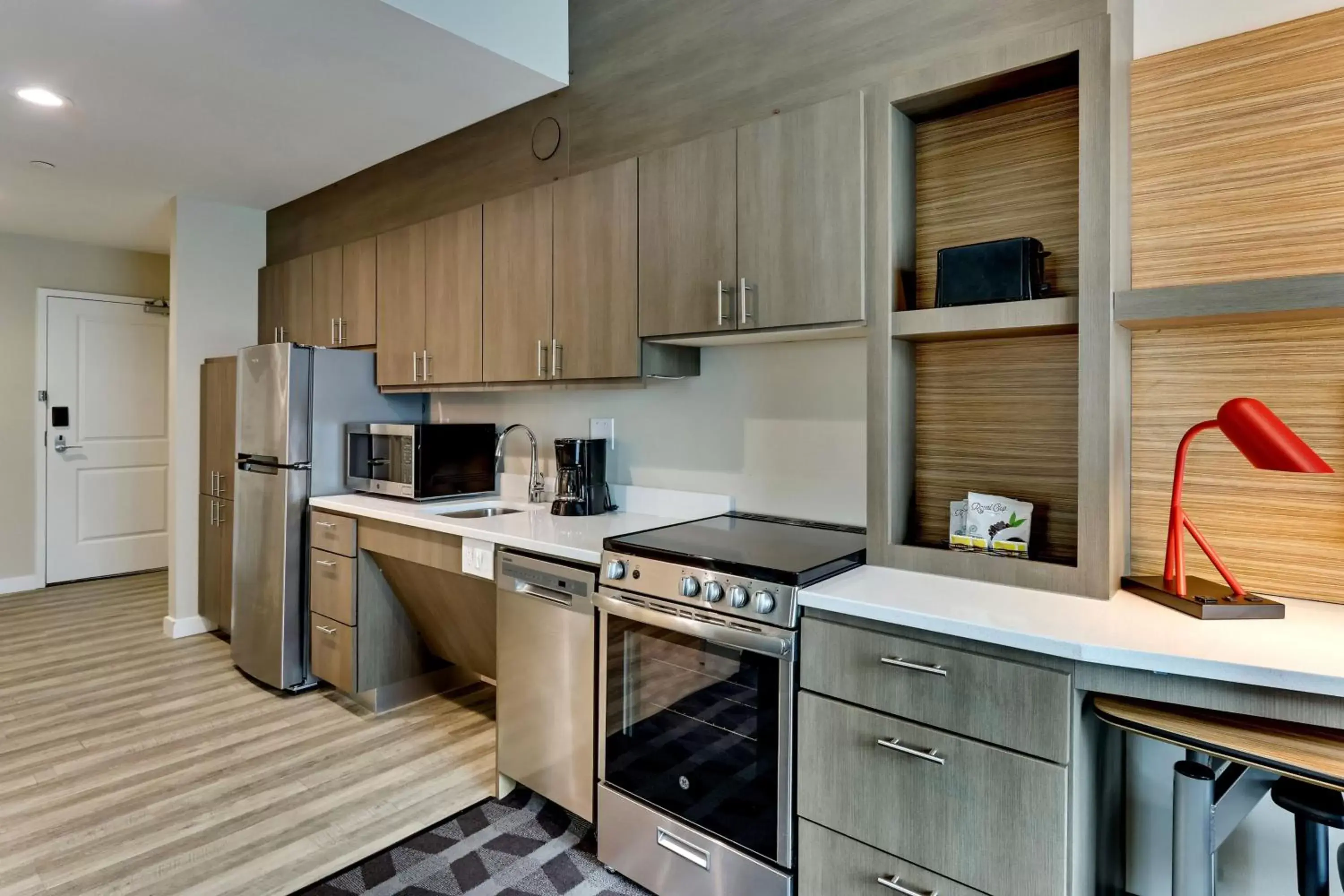 Bedroom, Kitchen/Kitchenette in TownePlace Suites by Marriott Houston Northwest Beltway 8