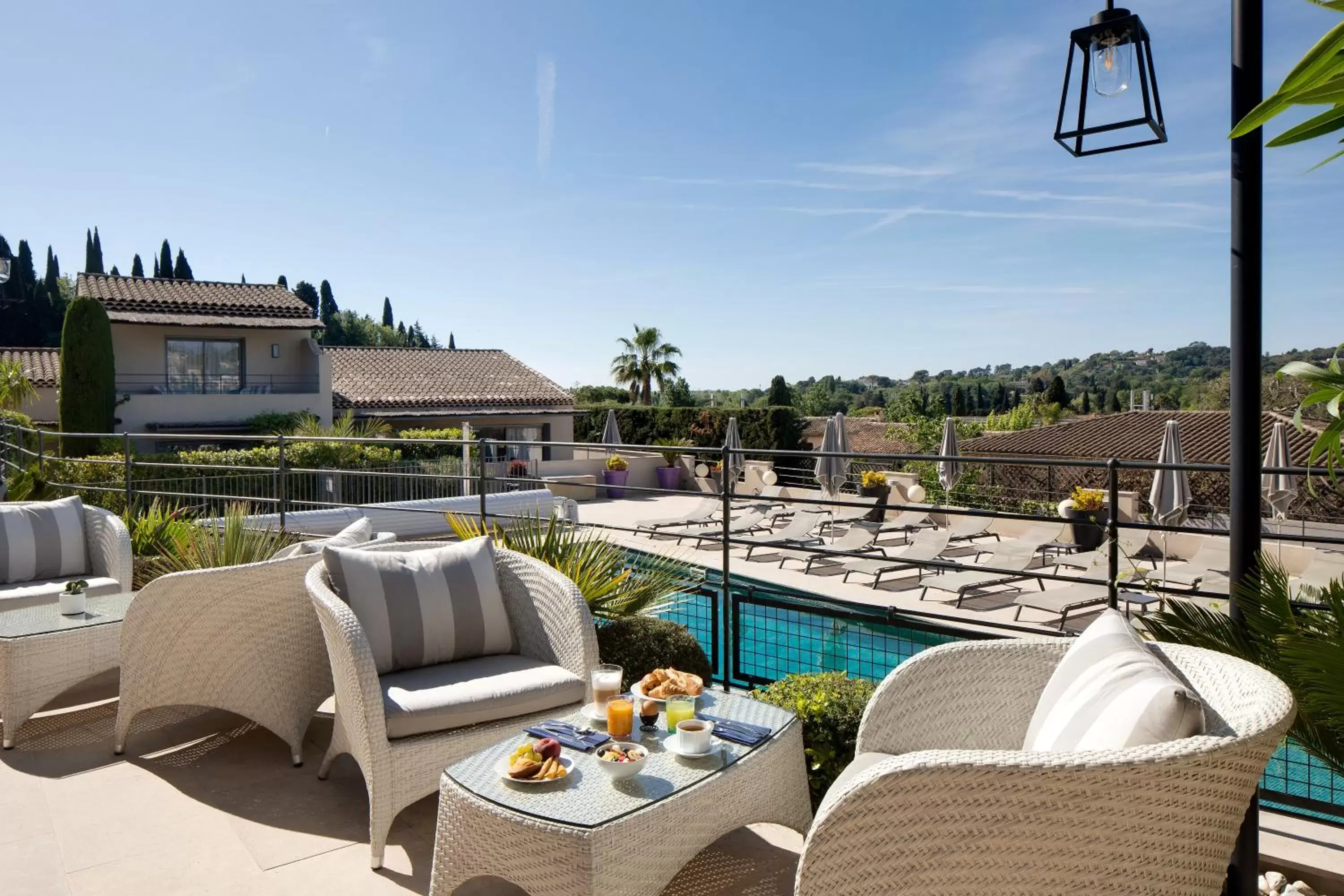 Pool View in La Bastide de Biot