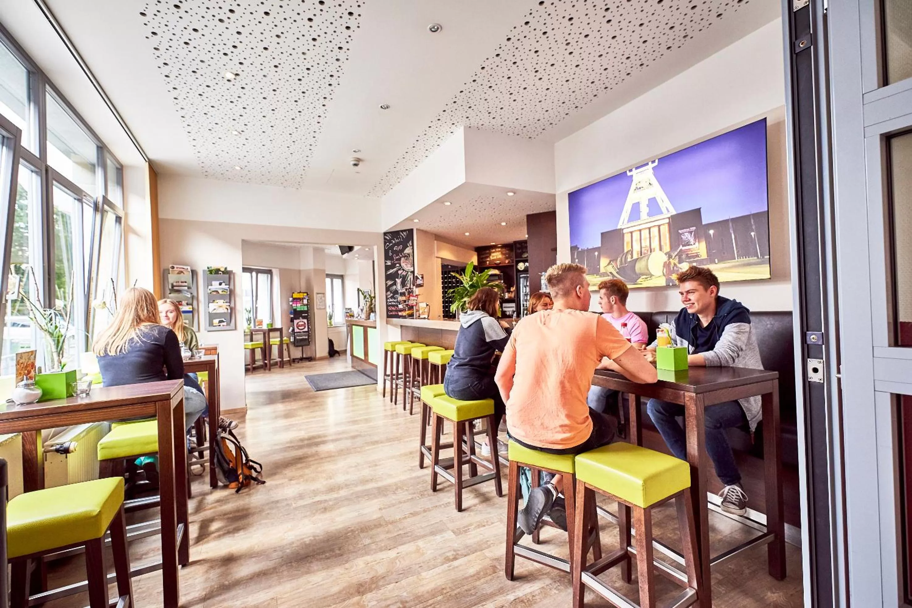 Lobby or reception in DJH-Gästehaus Bermuda3Eck