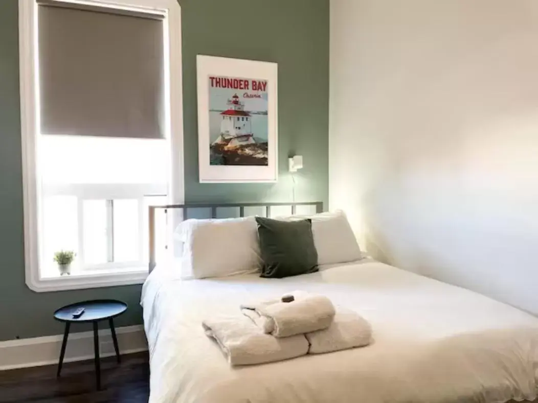 Bed in Sleeping Giant BNB