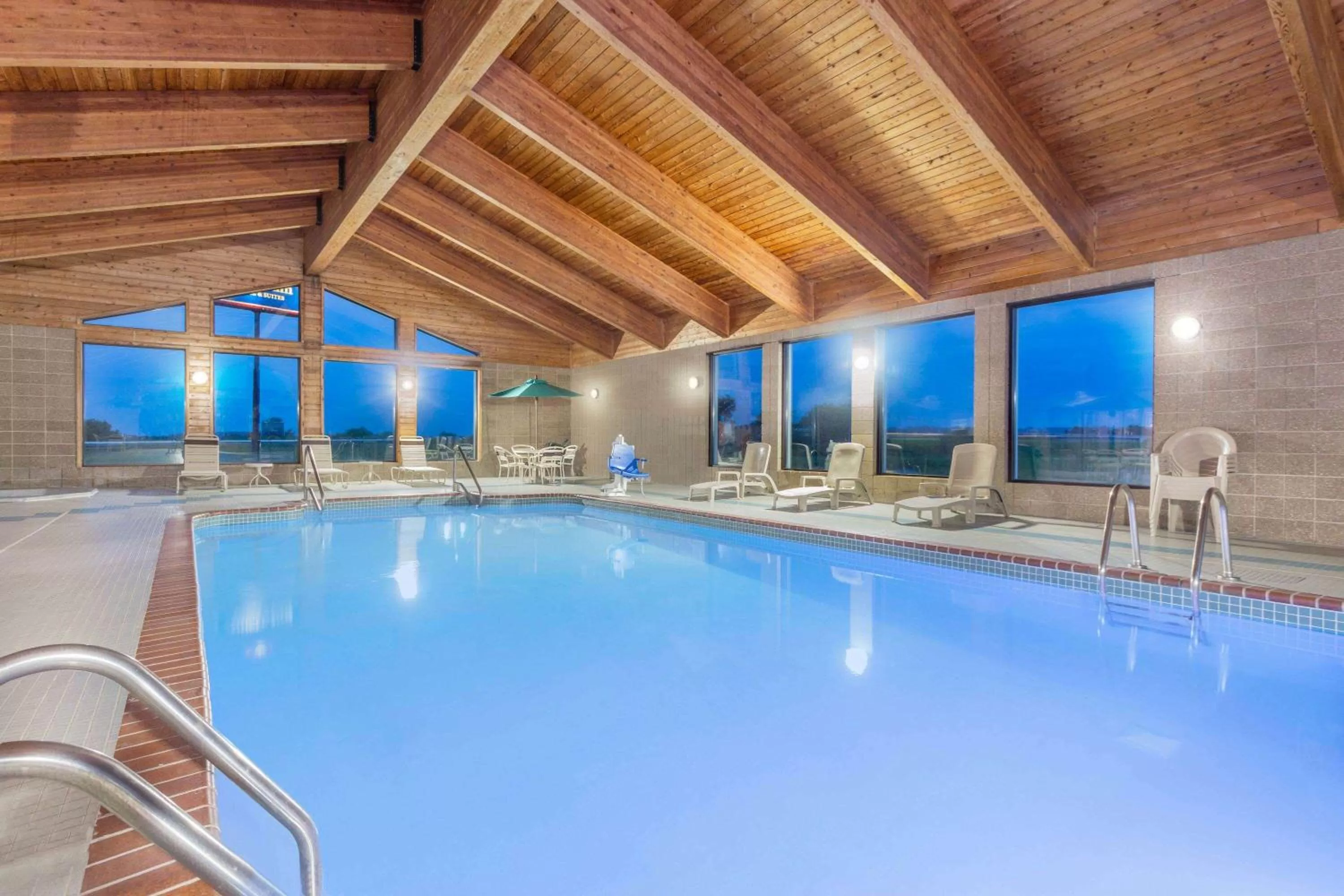 Pool view in AmericInn by Wyndham Elkhorn Near Lake Geneva