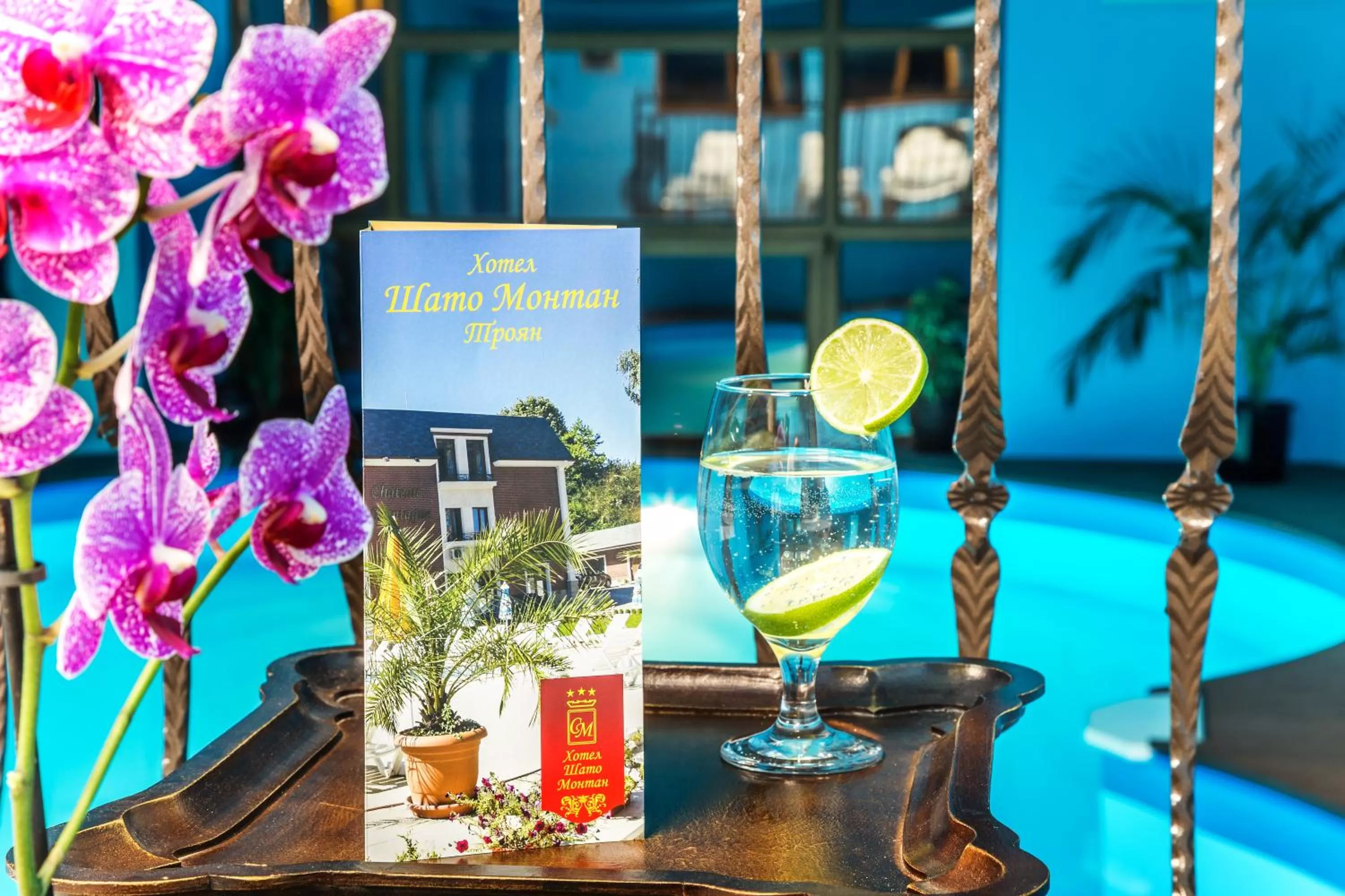 Swimming pool in Chateau Montagne Hotel Troyan