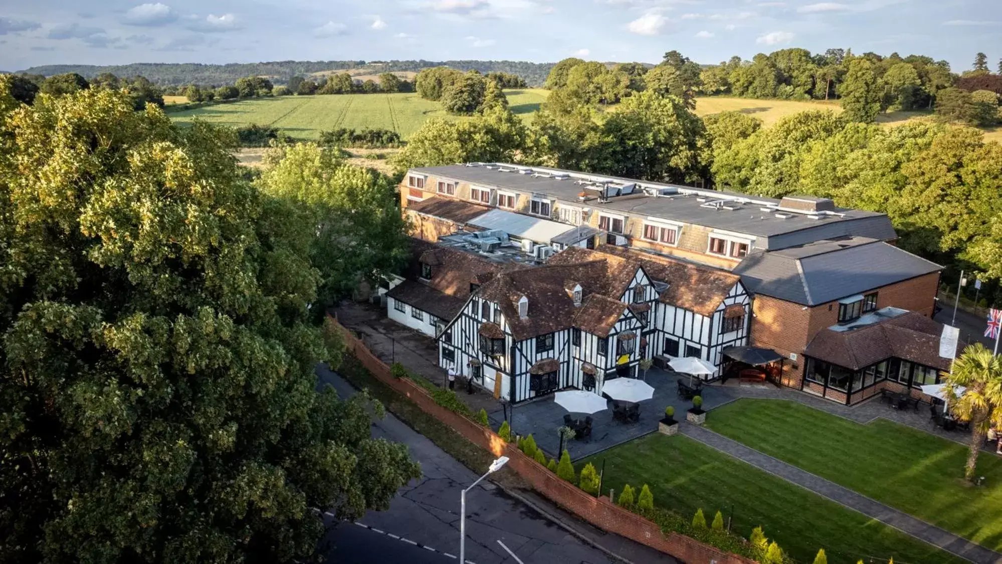 Property building, Bird's-eye View in Donnington Manor Hotel