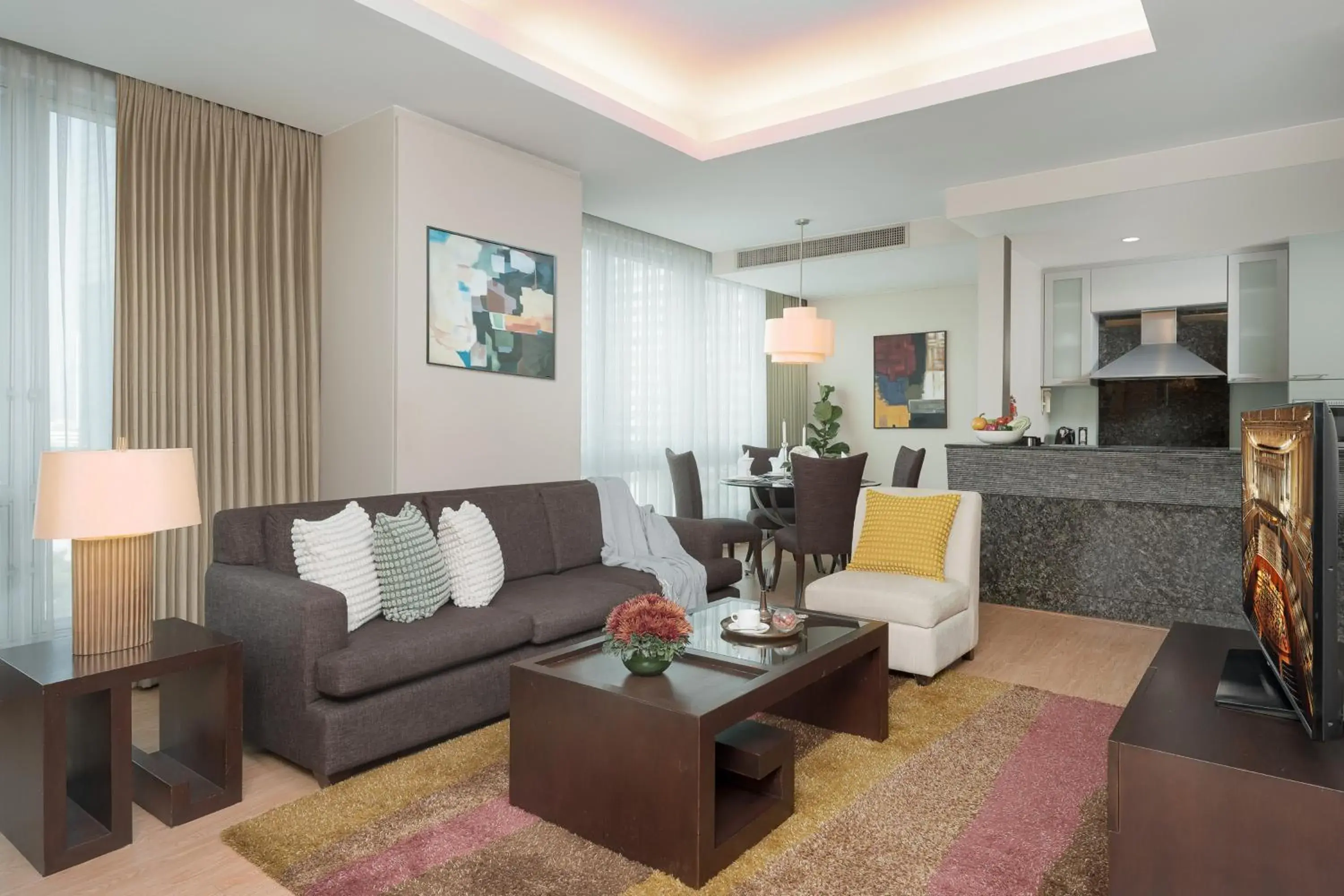 Living room, Seating Area in Ascott Sathorn Bangkok (SHA Extra Plus)