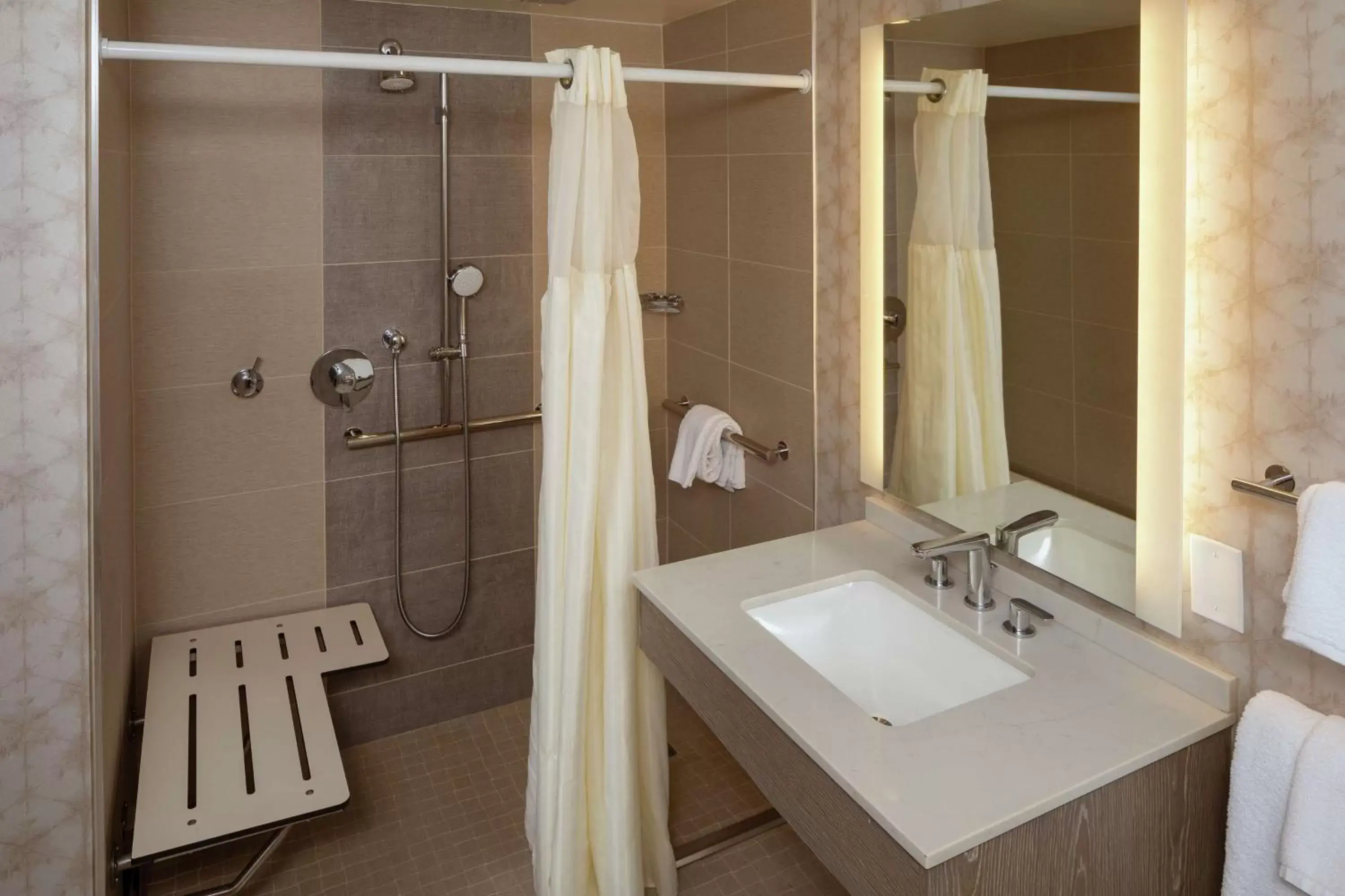 Bathroom in Hilton Birmingham Downtown at UAB Bathroom in Hilton Birmingham Downtown at UAB