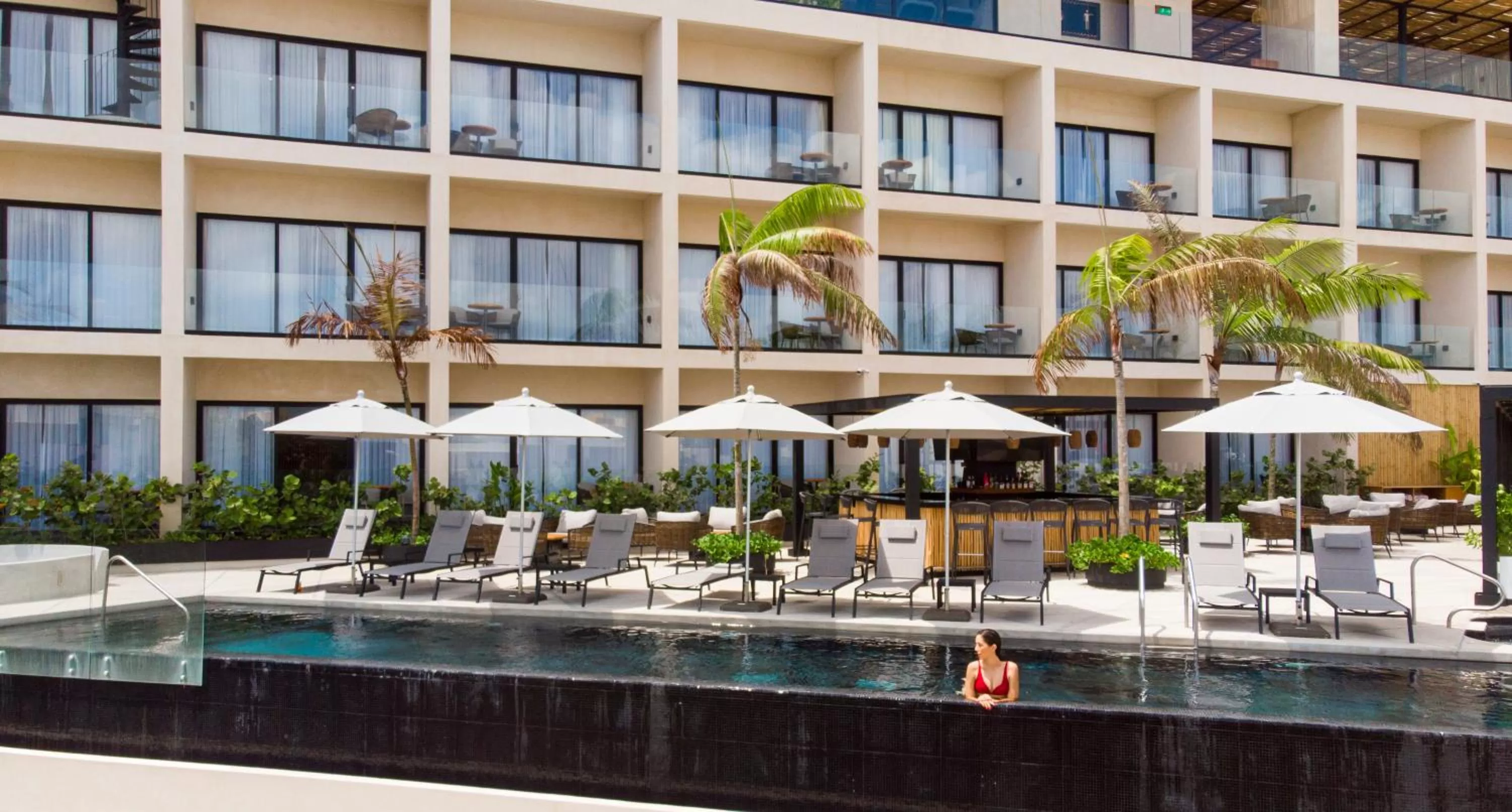 Pool view in Hive Cancun by G Hotels