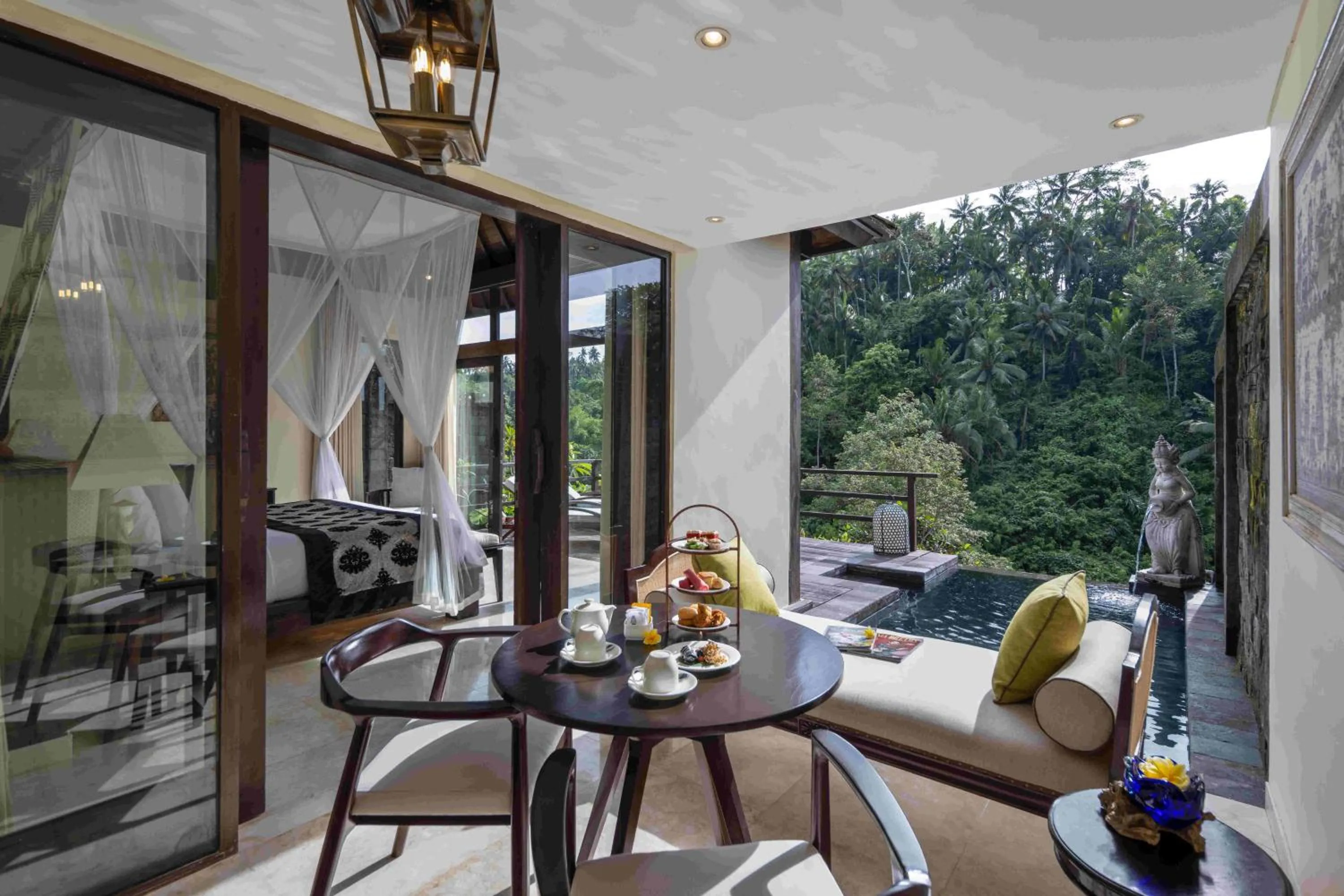 Seating area in The Kayon Valley Resort