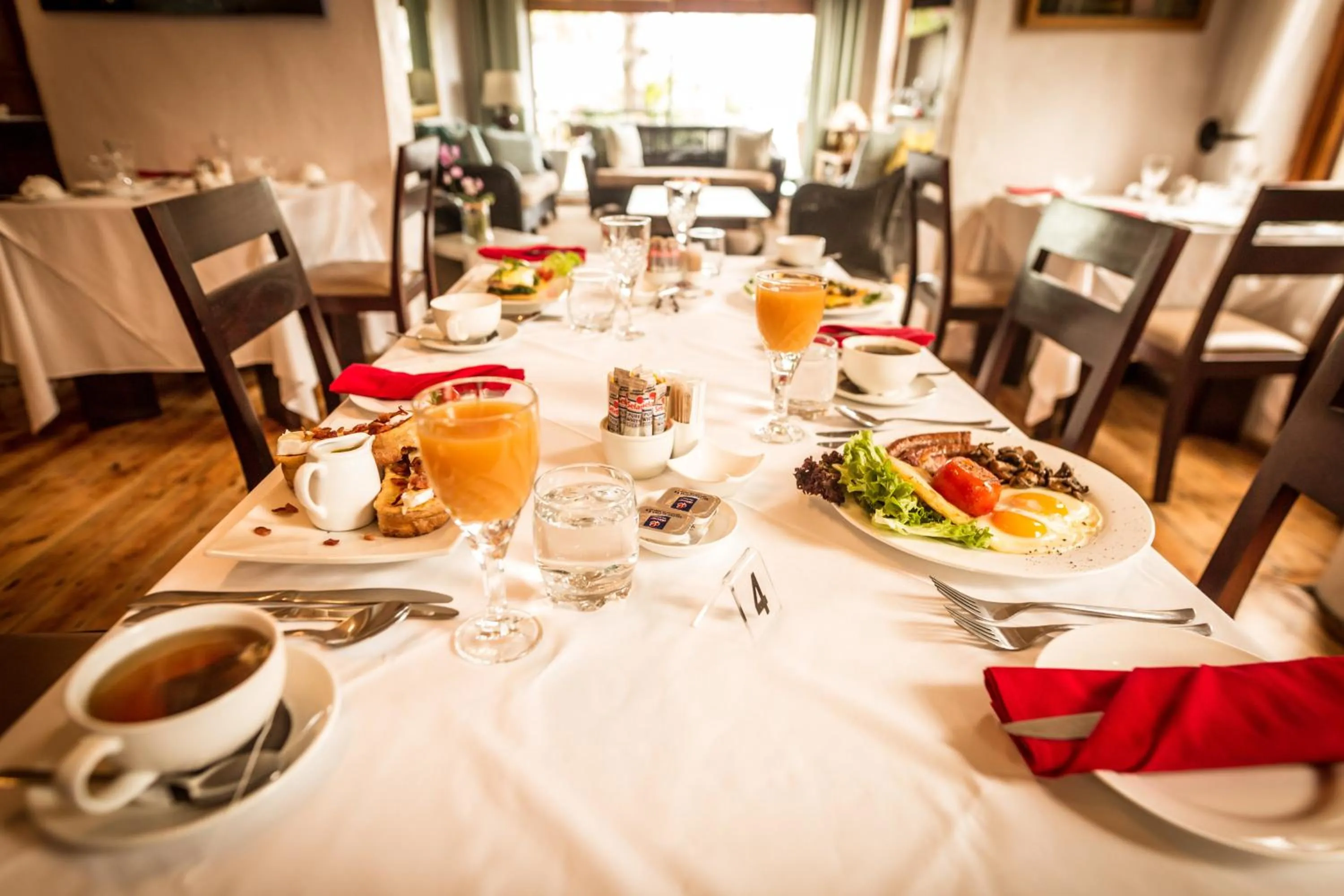 Continental breakfast in Point B Guest House -Sustainable Solar Energy