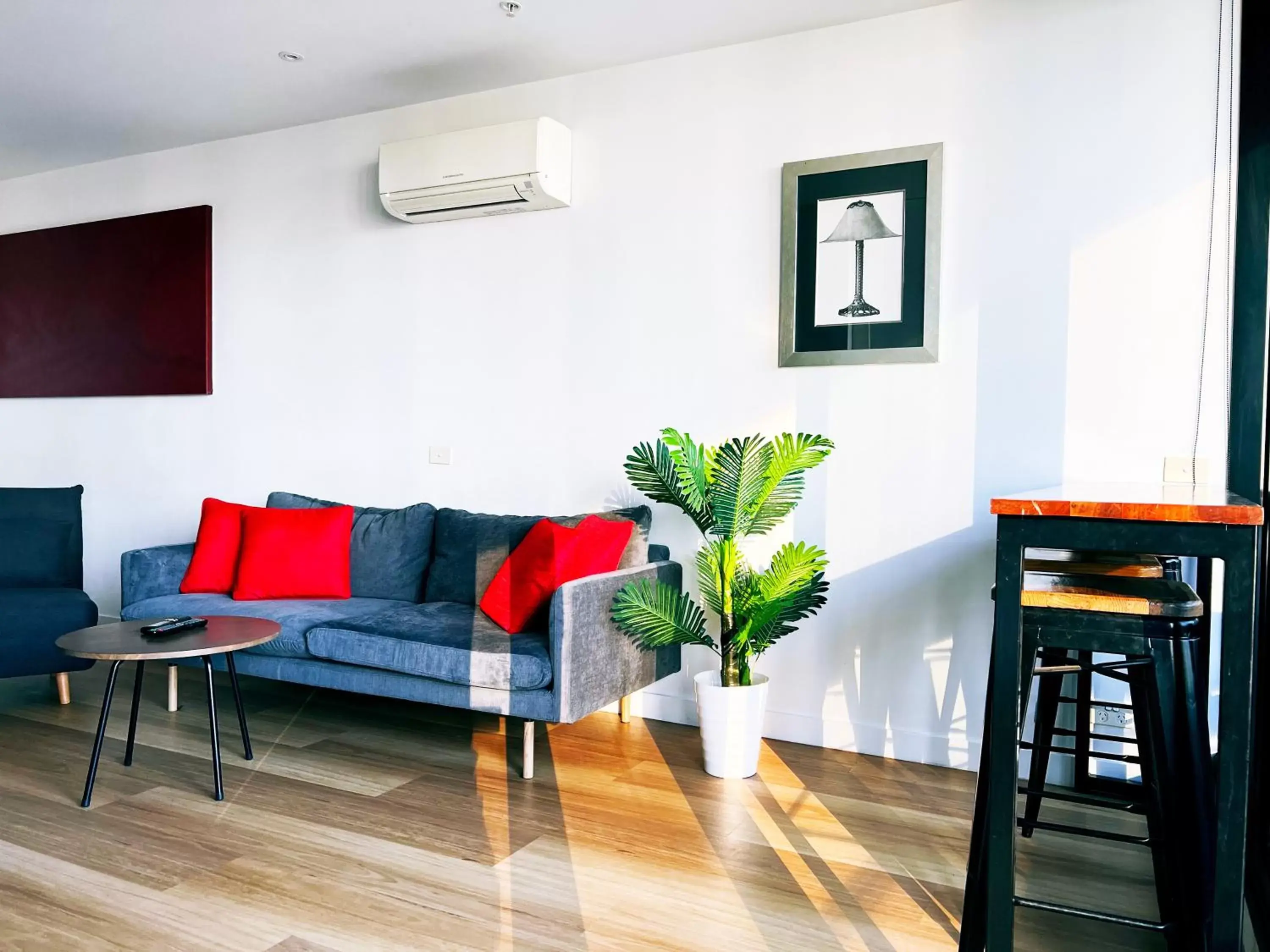 Seating Area in Aura on Flinders Serviced Apartments