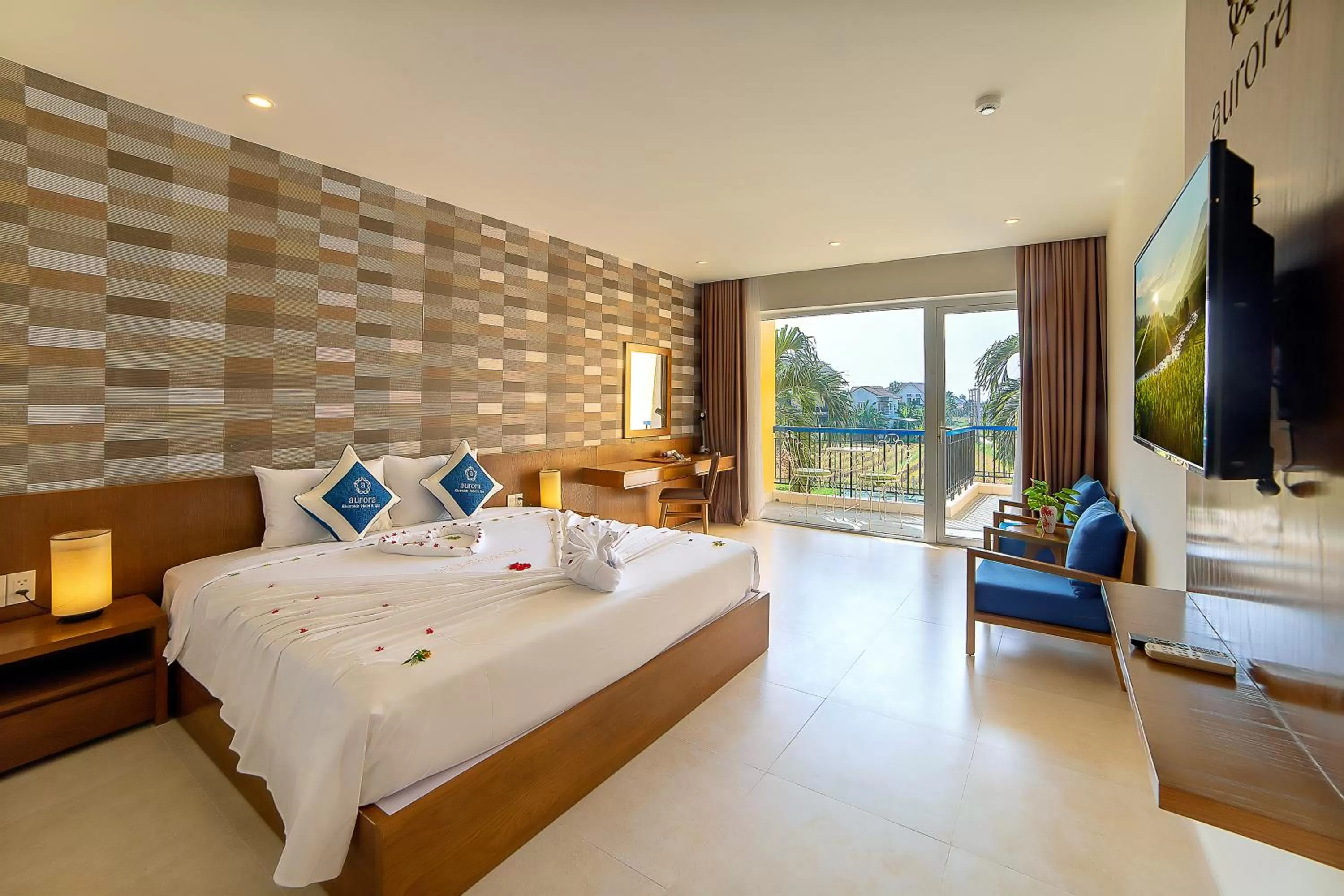 Photo of the whole room, Bed in Hoi An Aurora Riverside Hotel and Spa