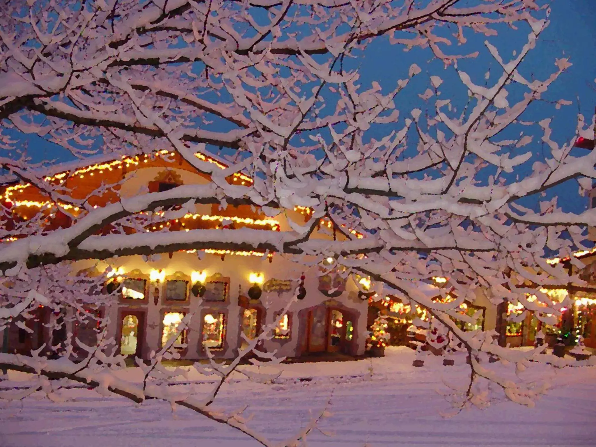 Facade/entrance, Winter in Linderhof Inn