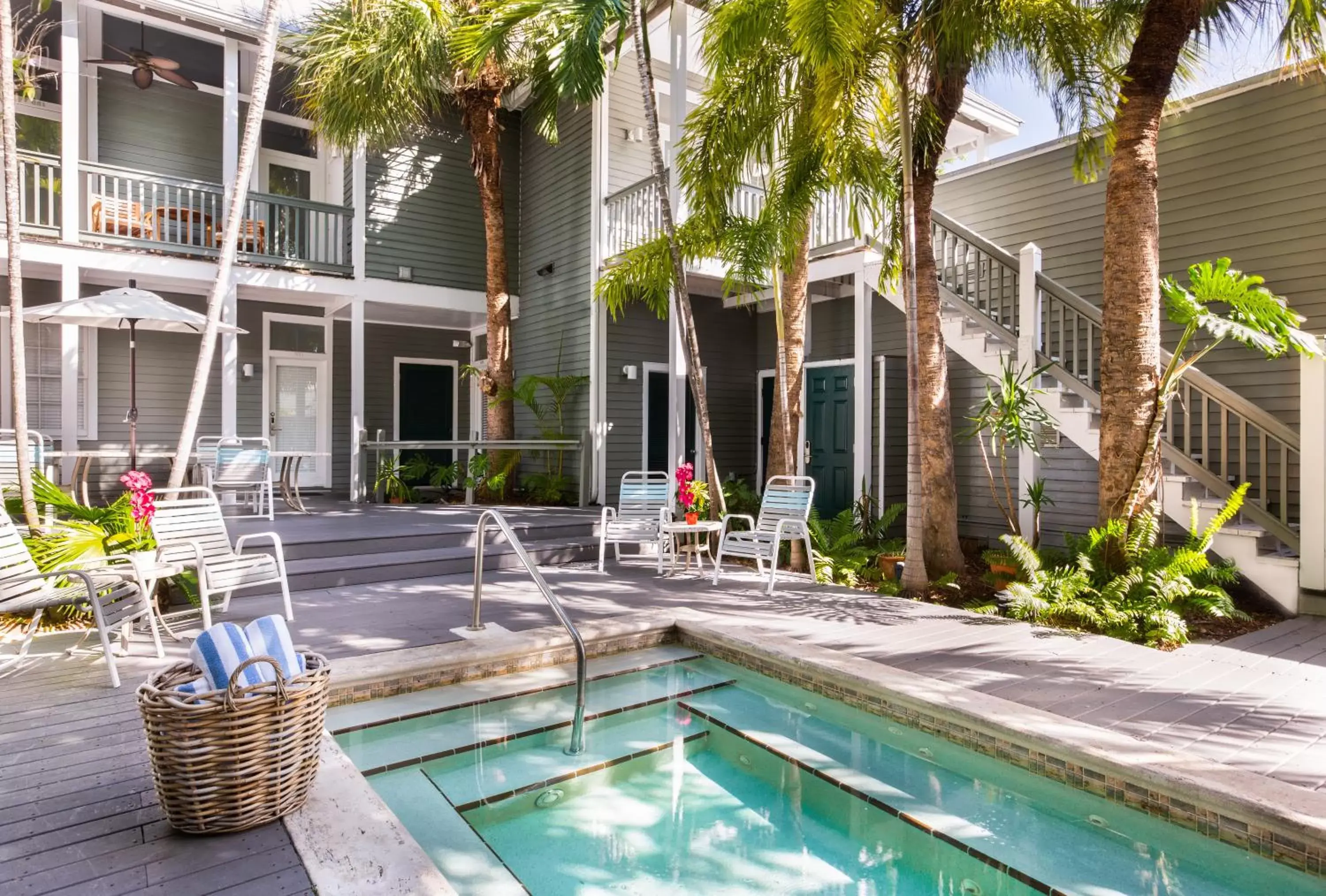 Patio, Swimming Pool in The Cabana Inn Key West - Adult Exclusive