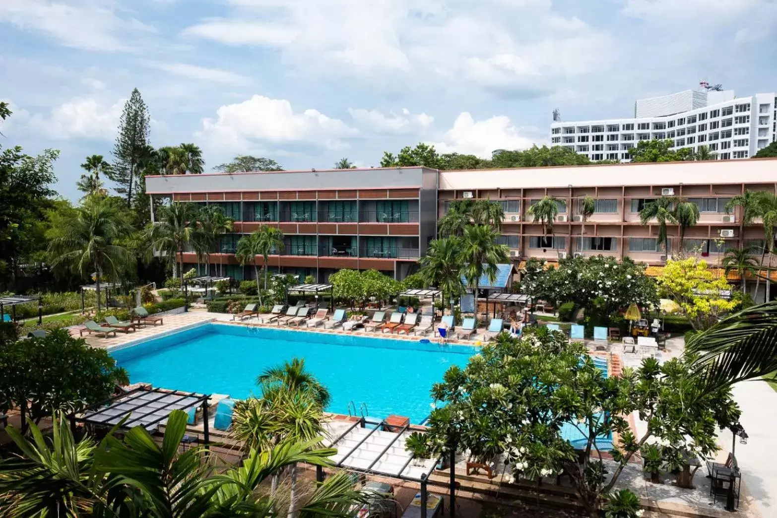 Bird's eye view, Swimming Pool in Basaya Beach Hotel & Resort