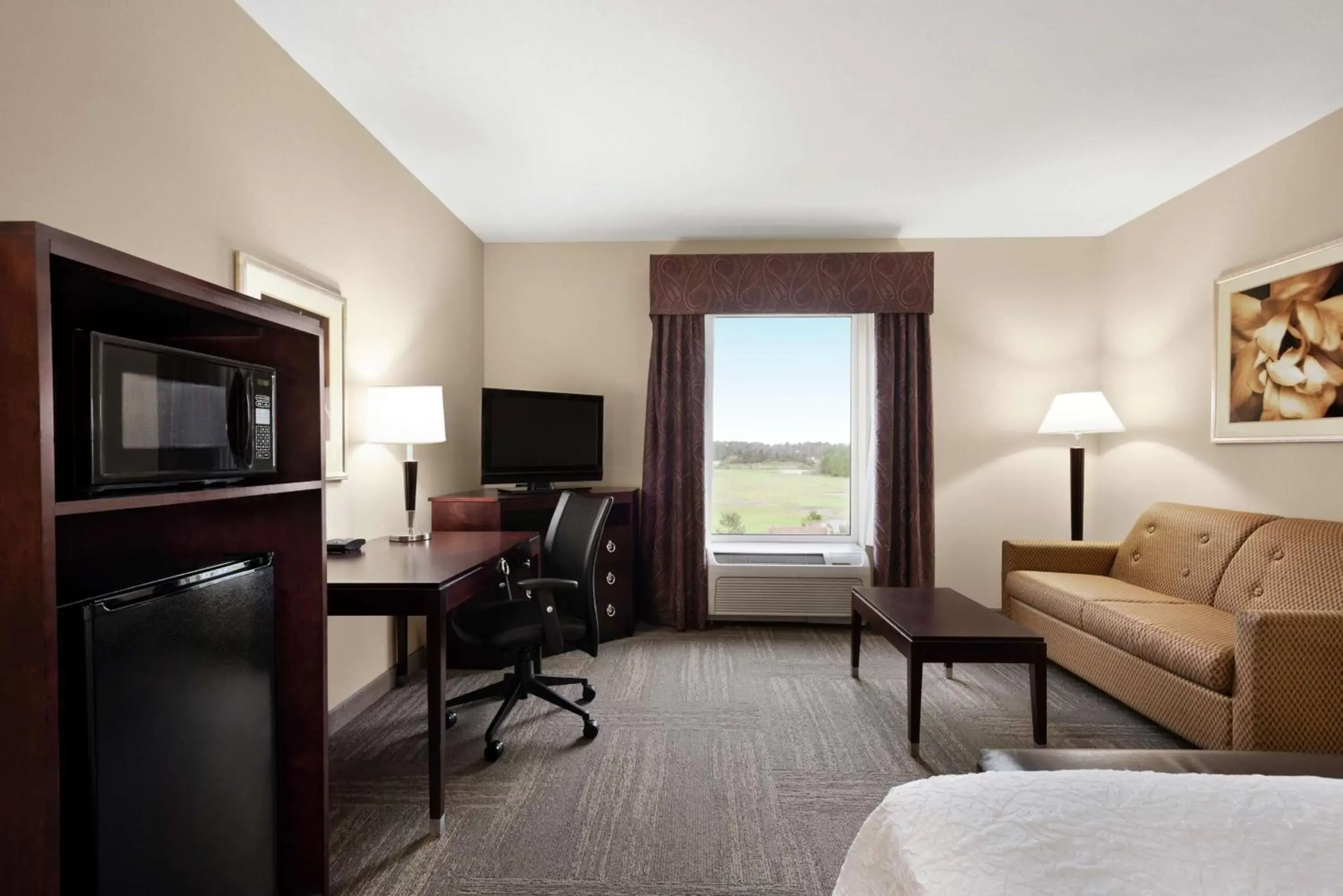 Bedroom, TV/Entertainment Center in Hampton Inn & Suites Brunswick