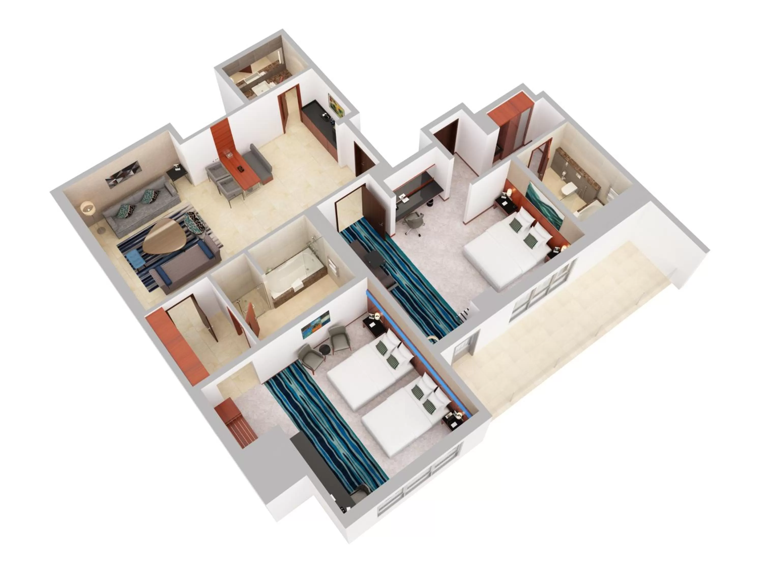 Photo of the whole room in Flora Al Barsha Hotel At The Mall