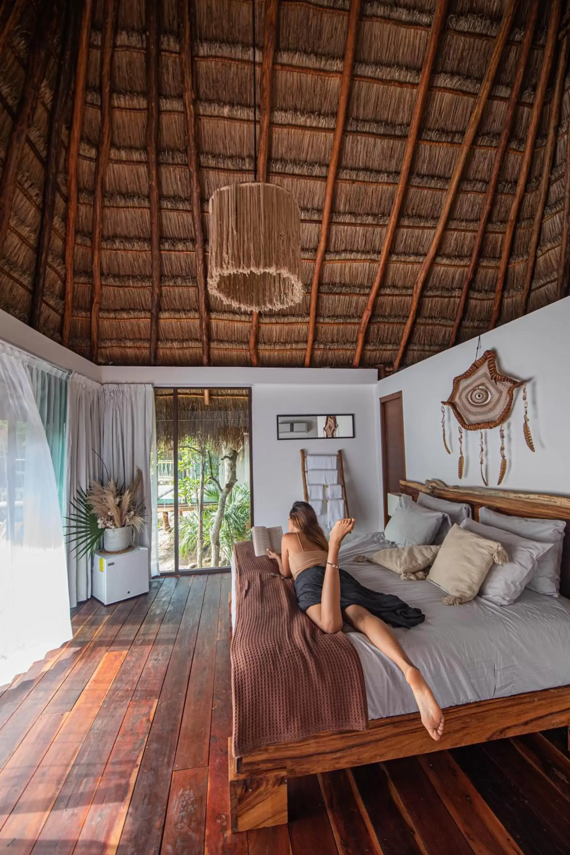 Bedroom, Seating Area in Zamna eco-lodge Tulum