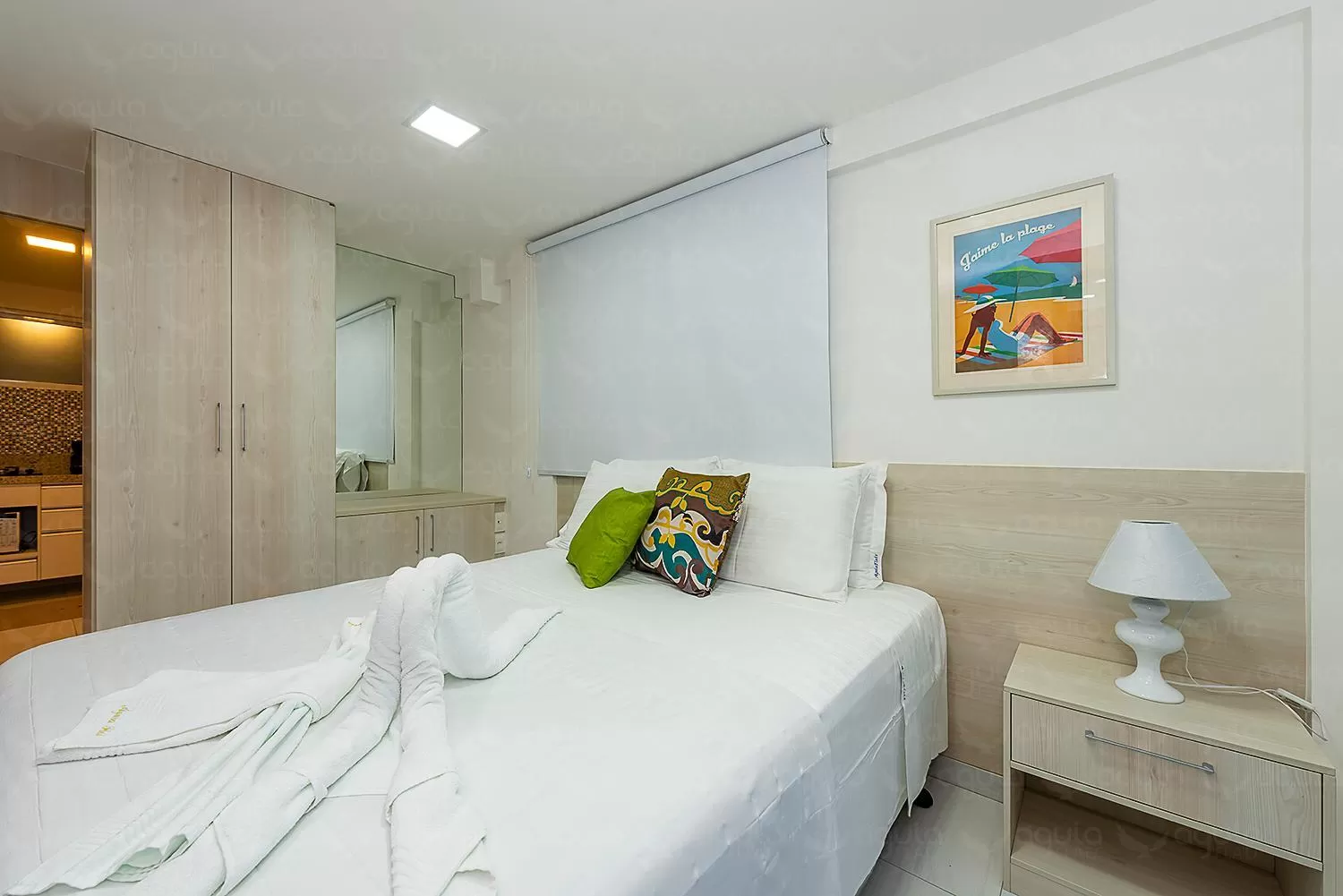 Bed in Águia Flats Pousada