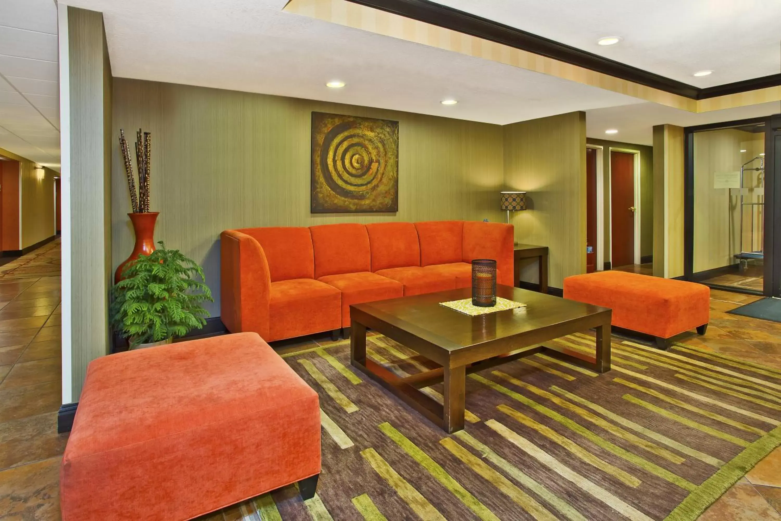 Property building, Seating Area in Holiday Inn Express Hotel & Suites Wabash, an IHG Hotel