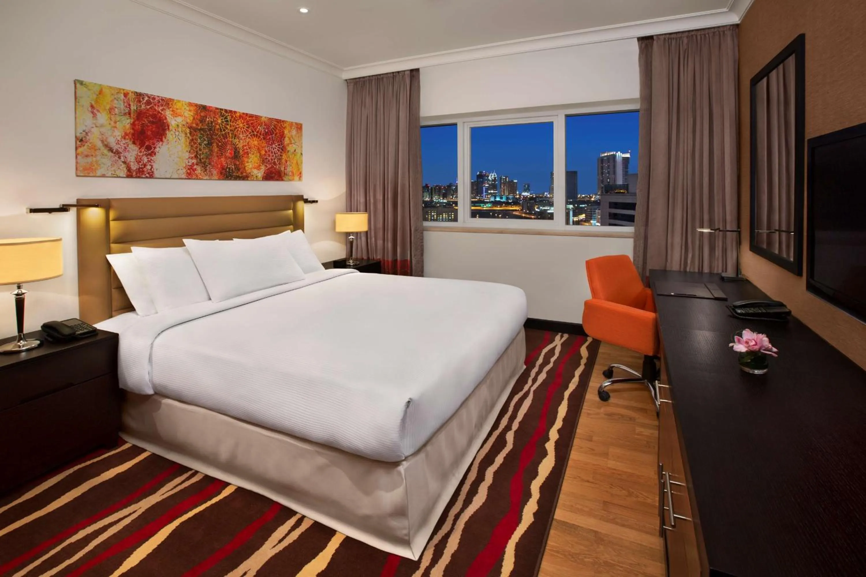 Bed in DoubleTree by Hilton Hotel and Residences Dubai – Al Barsha