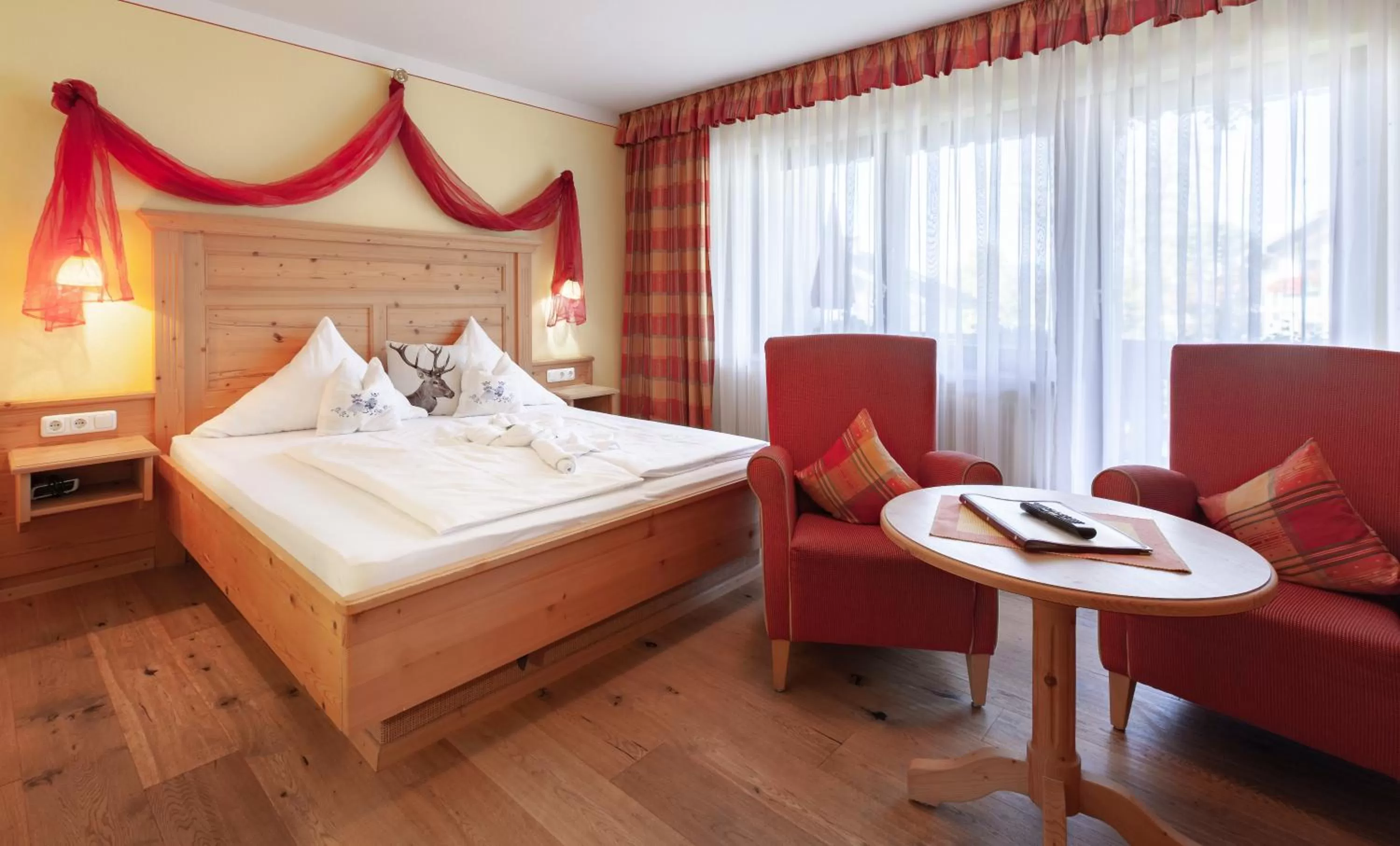 Living room, Bed in Ferienhaus und Landhaus Berger