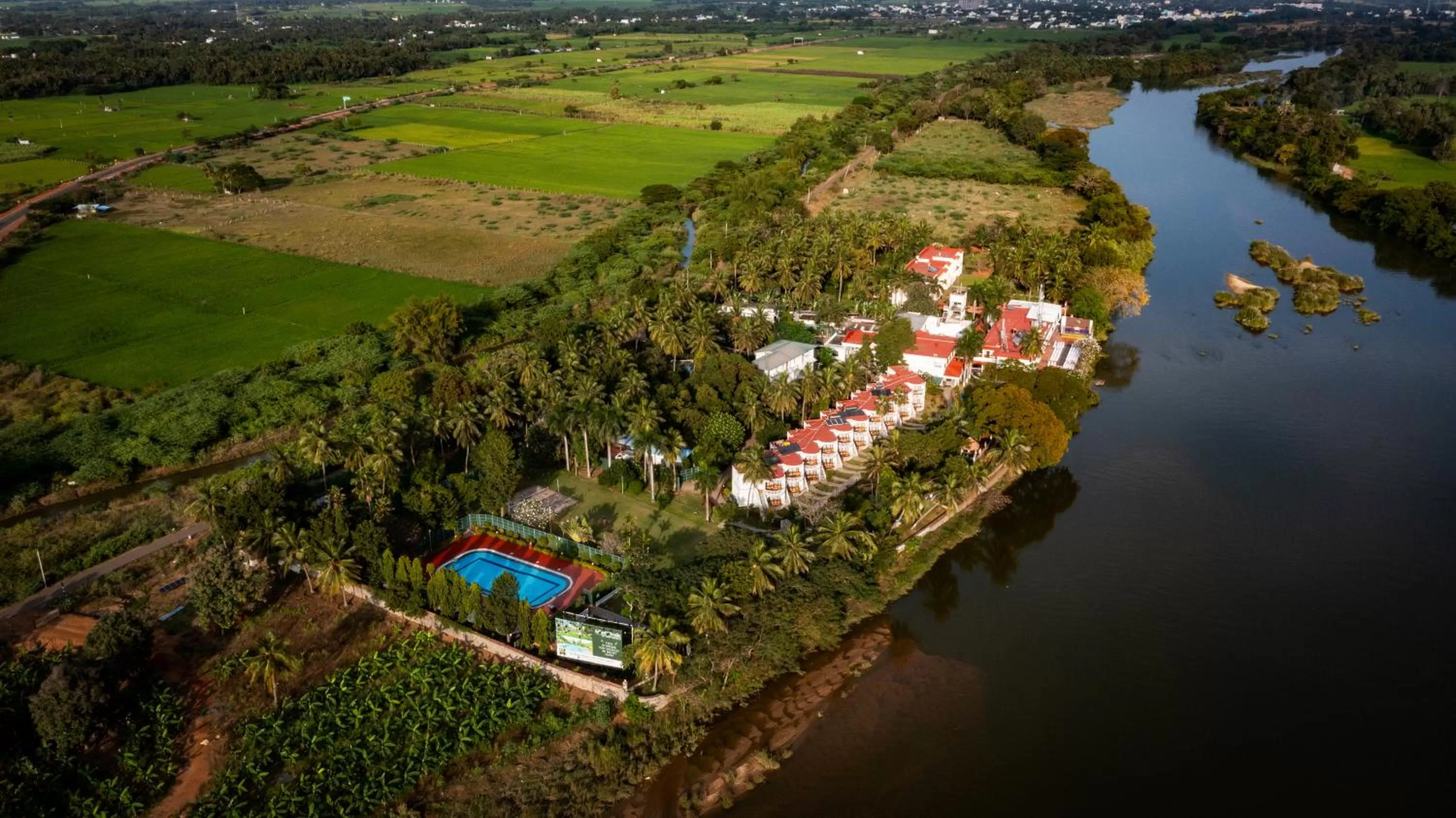 Property building, Bird's-eye View in GReaT Trails Riverview Thanjavur By GRT Hotels