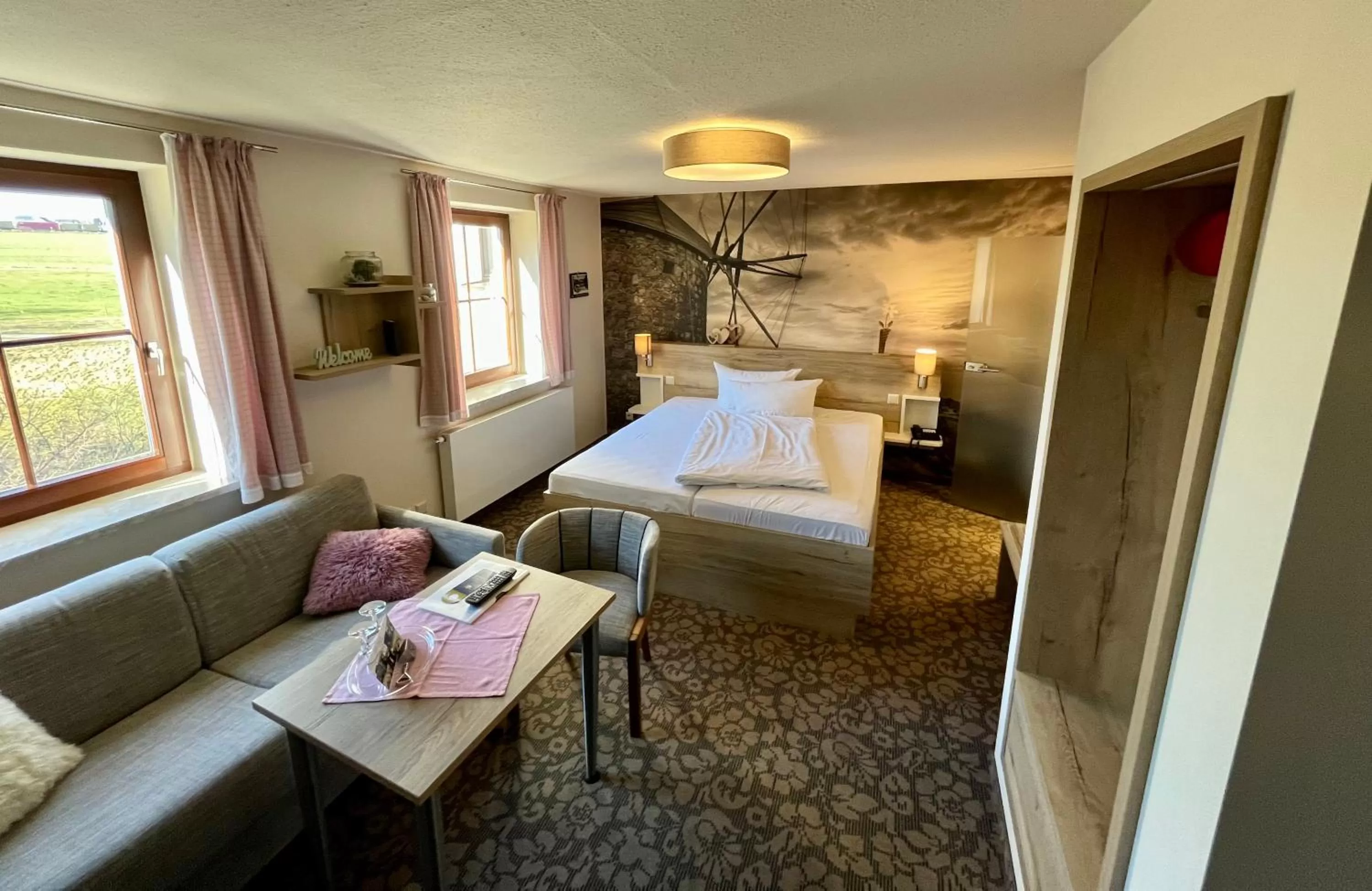 Photo of the whole room, Bed in Hotel in der Mühle