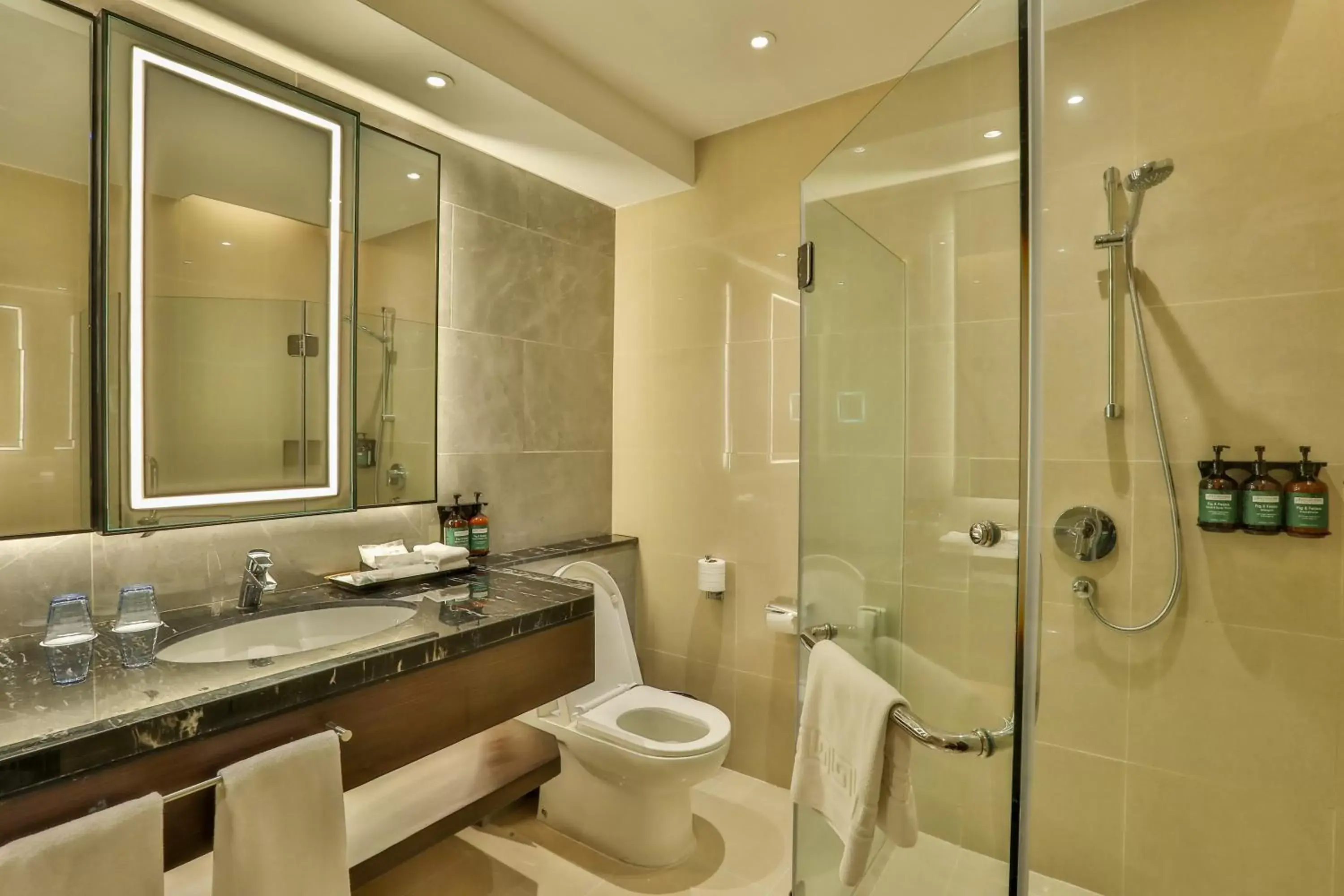 Shower, Bathroom in Crowne Plaza Manila Galleria, an IHG Hotel