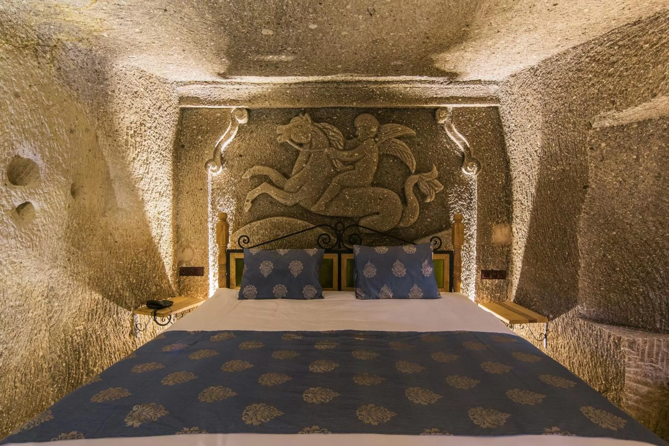 Bed in Lunar Cappadocia Hotel