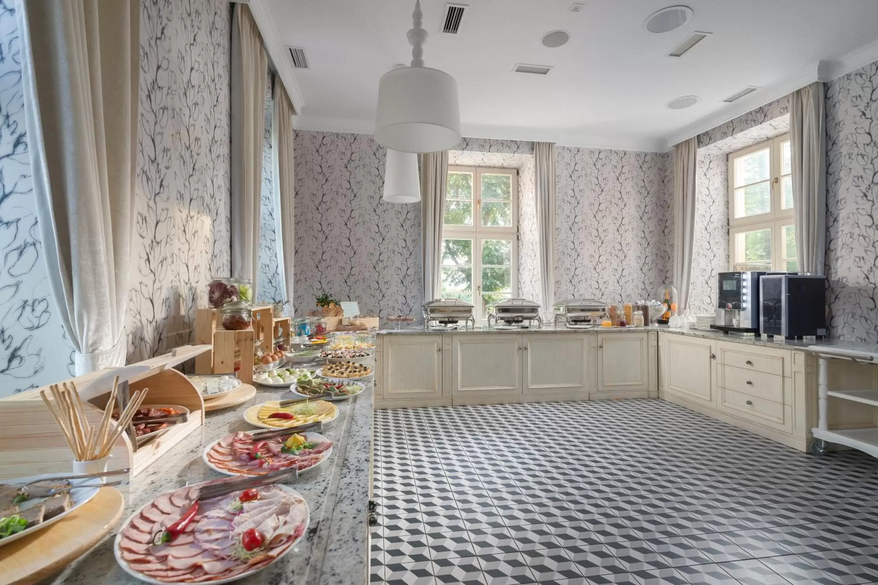 Buffet breakfast in Relais & Châteaux Hotel Quadrille - Adults Only Buffet breakfast in Relais & Châteaux Hotel Quadrille - Adults Only