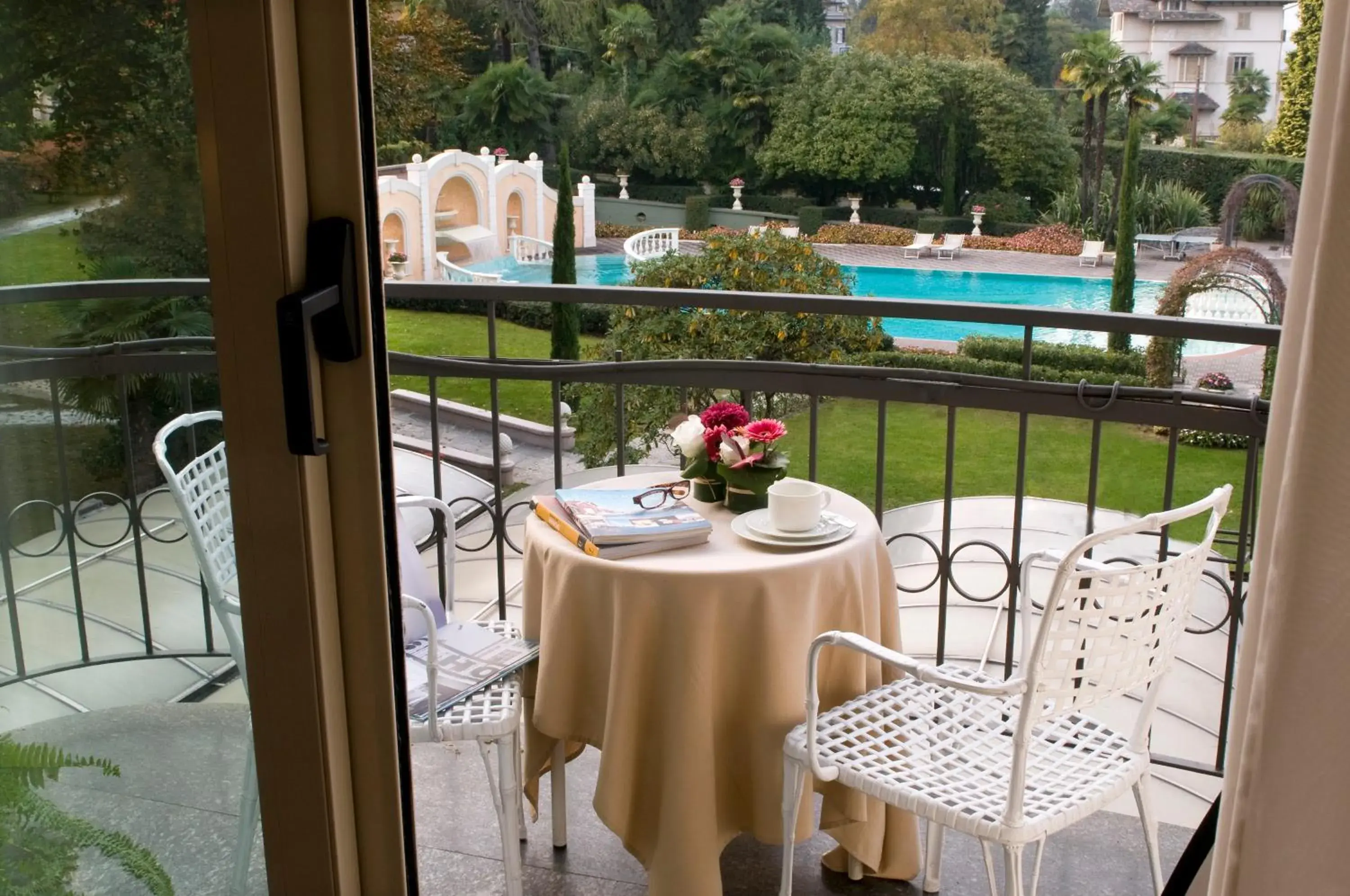 Balcony/Terrace, Pool View in Grand Hotel Bristol