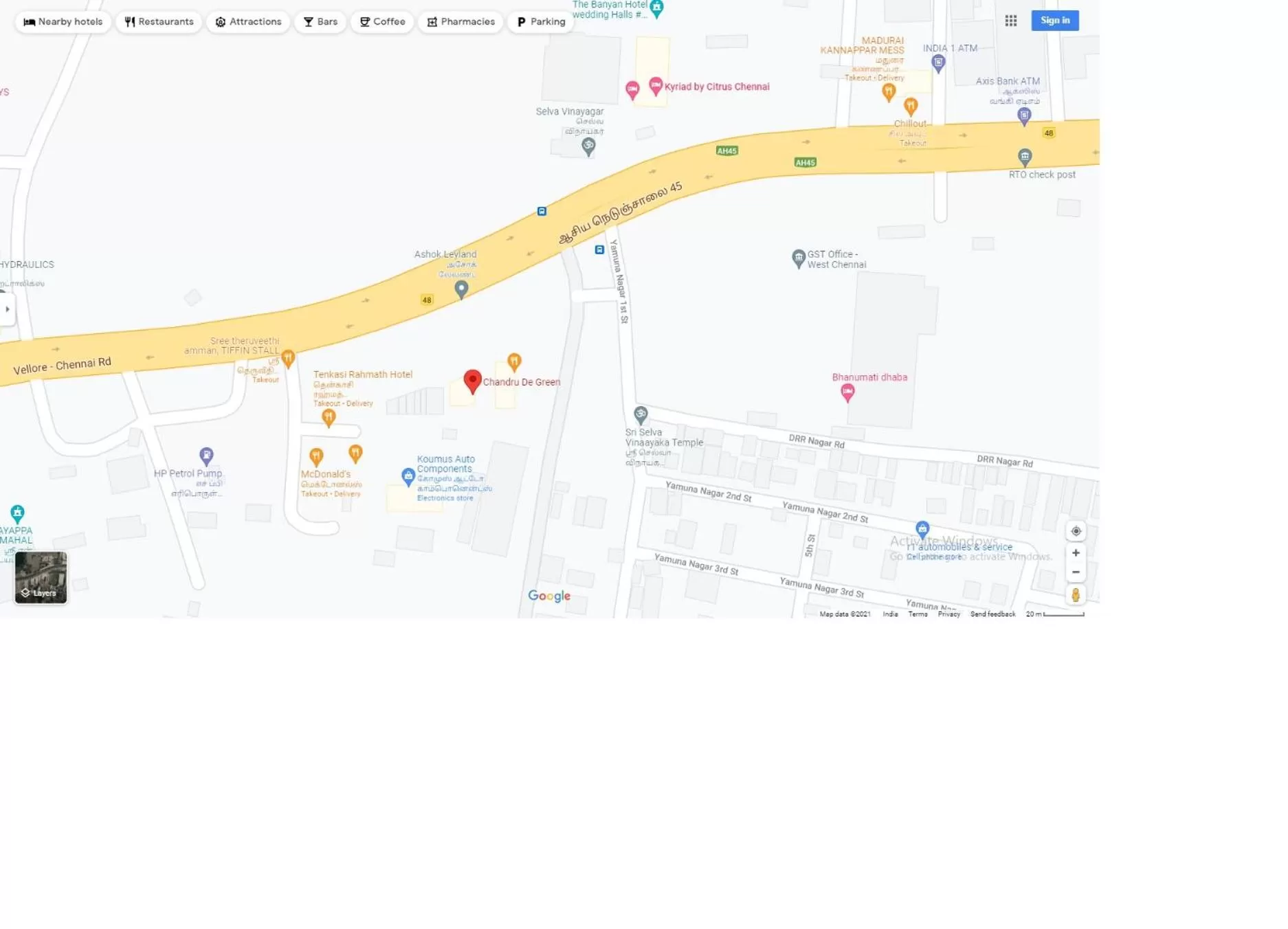 Property building, Bird's-eye View in Chandru De Green