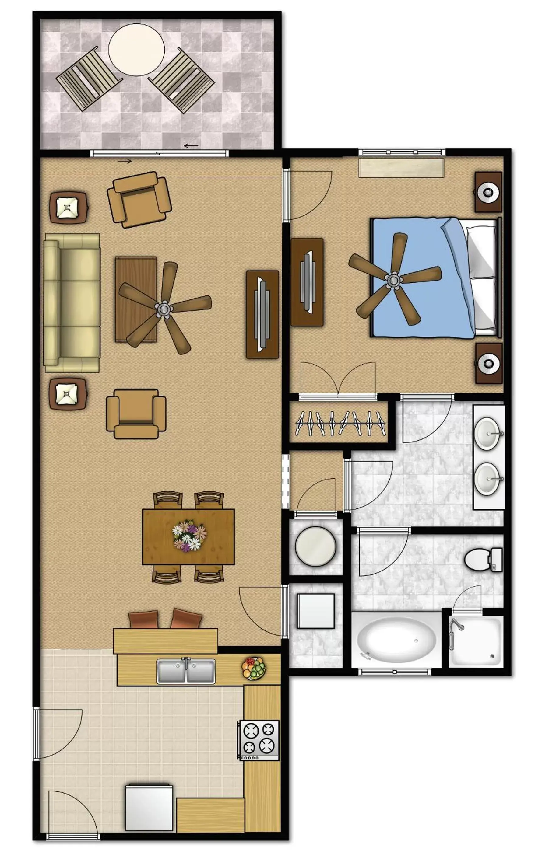 Photo of the whole room, Floor Plan in Coral Sands Resort by Palmera