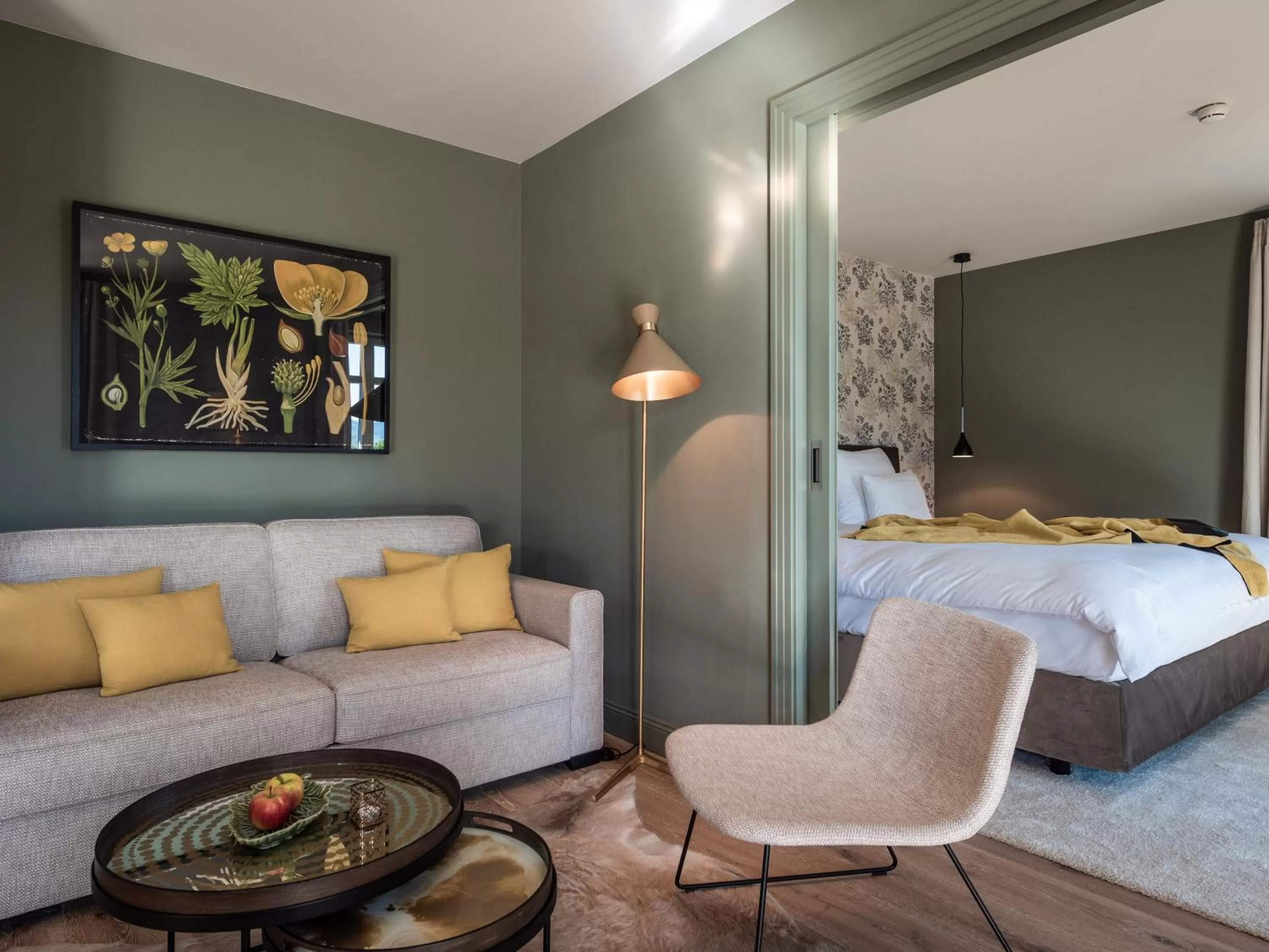 Living room, Bed in Alpenloge Design Hotel