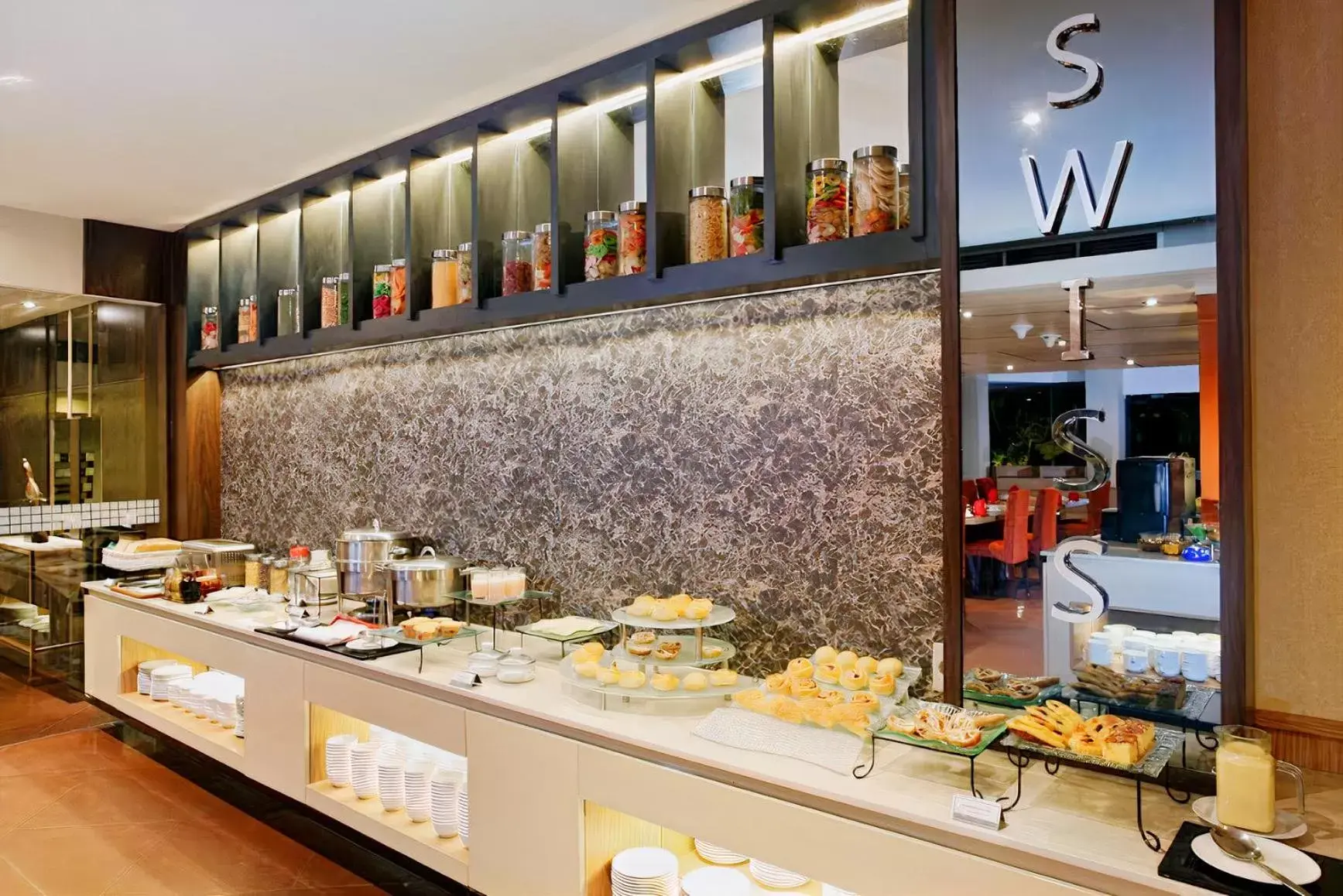 Buffet breakfast in Swiss-Belhotel Silae Palu Buffet breakfast in Swiss-Belhotel Silae Palu