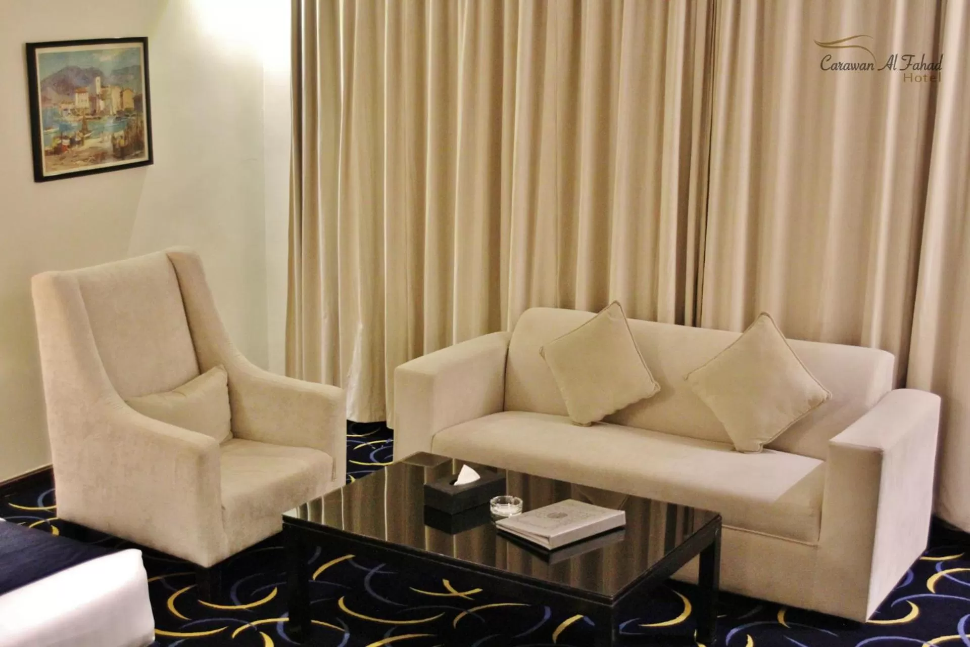 Seating area in Carawan Al Fahad Hotel