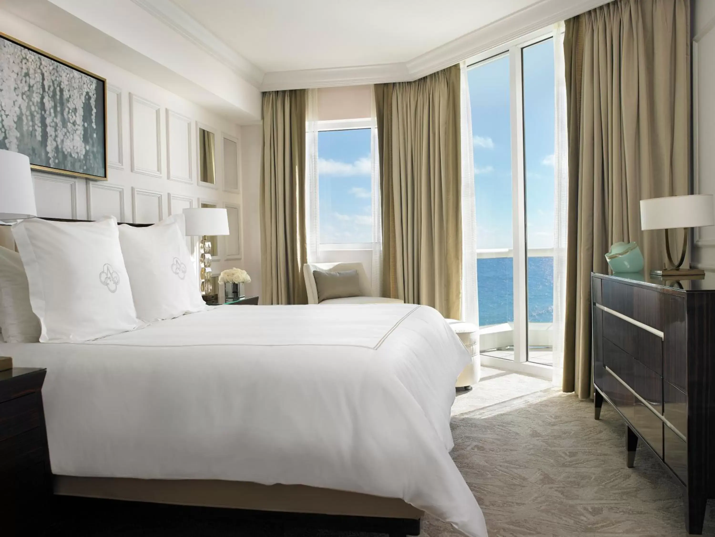 Bed in Acqualina Resort and Residences