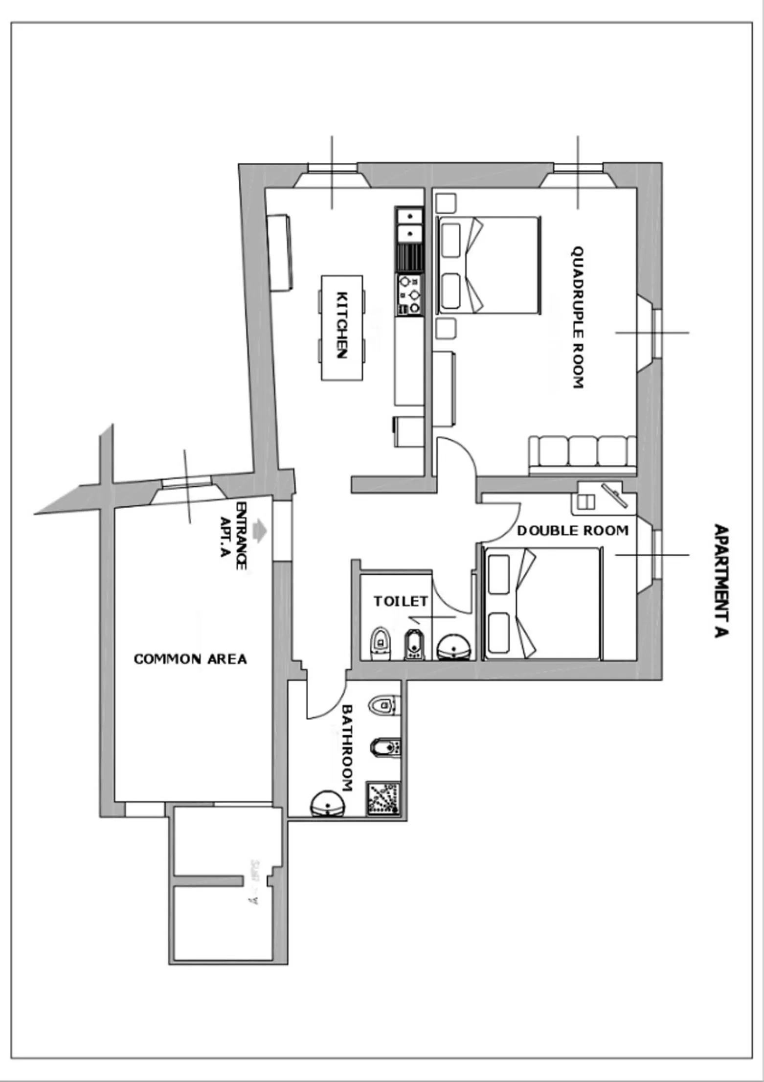 Floor plan in GH Paradiso - Apartments