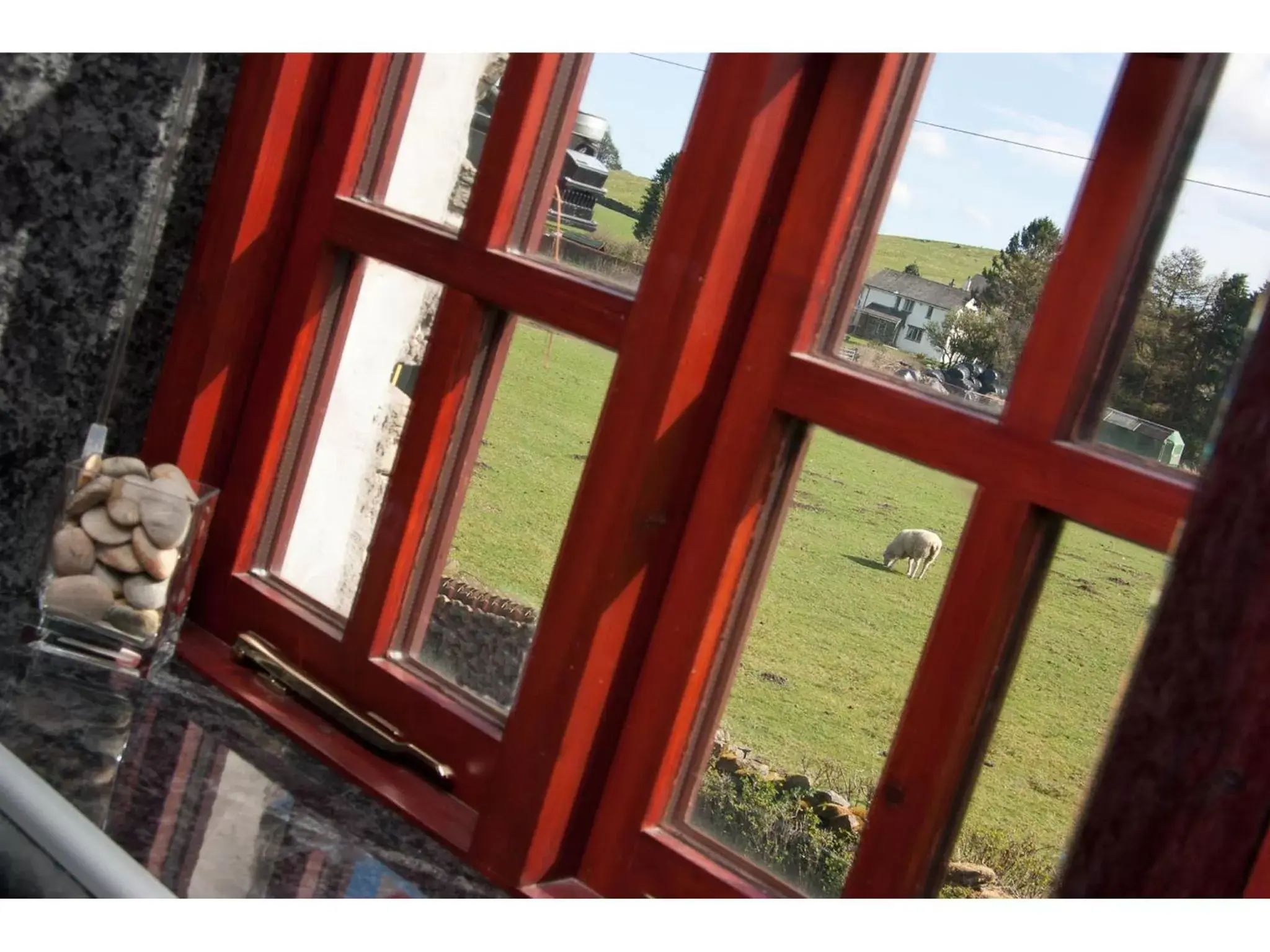 Garden view, Winter in The Watermill Inn & Brewery