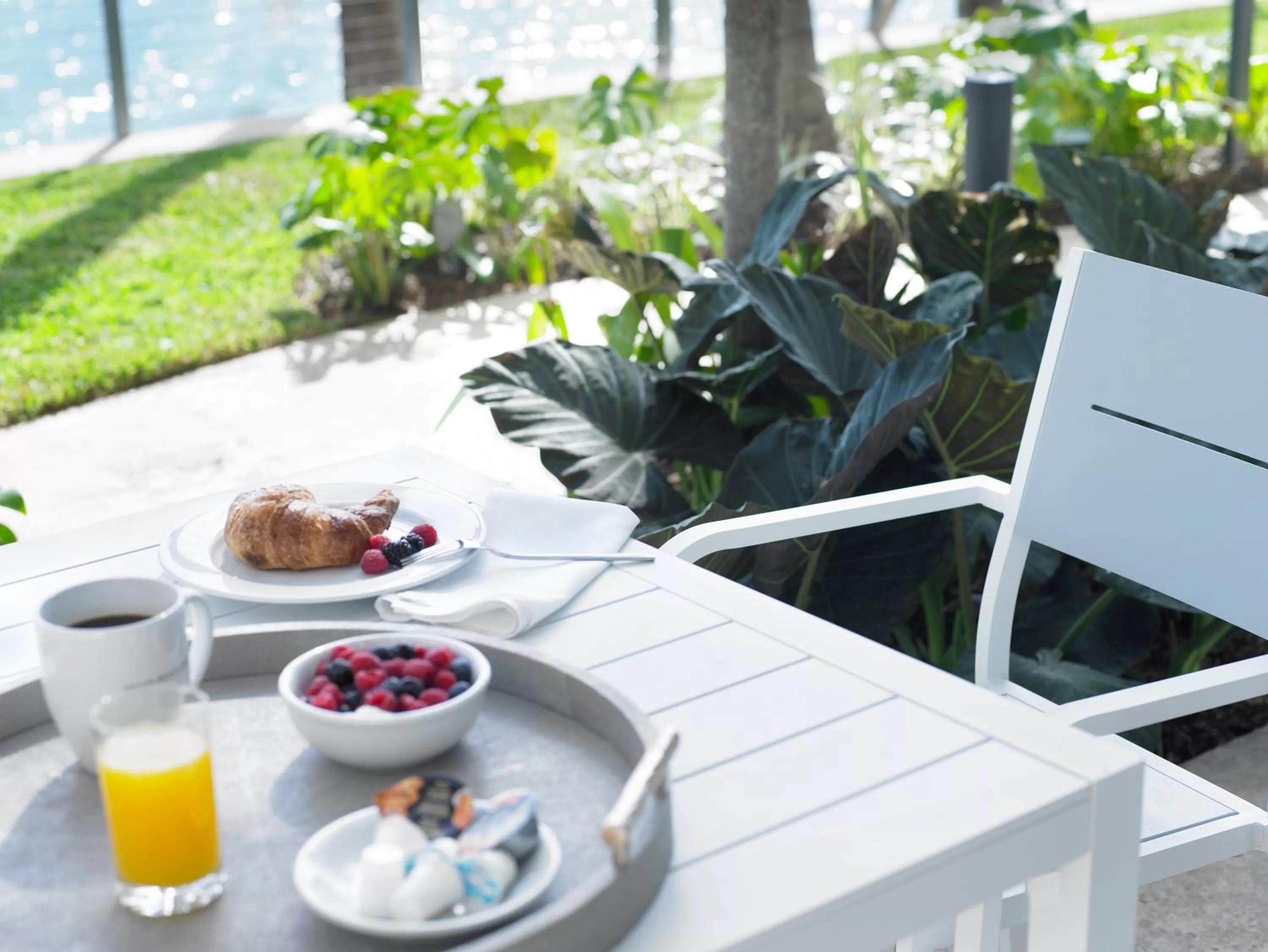Patio in Grand Beach Hotel Bay Harbor