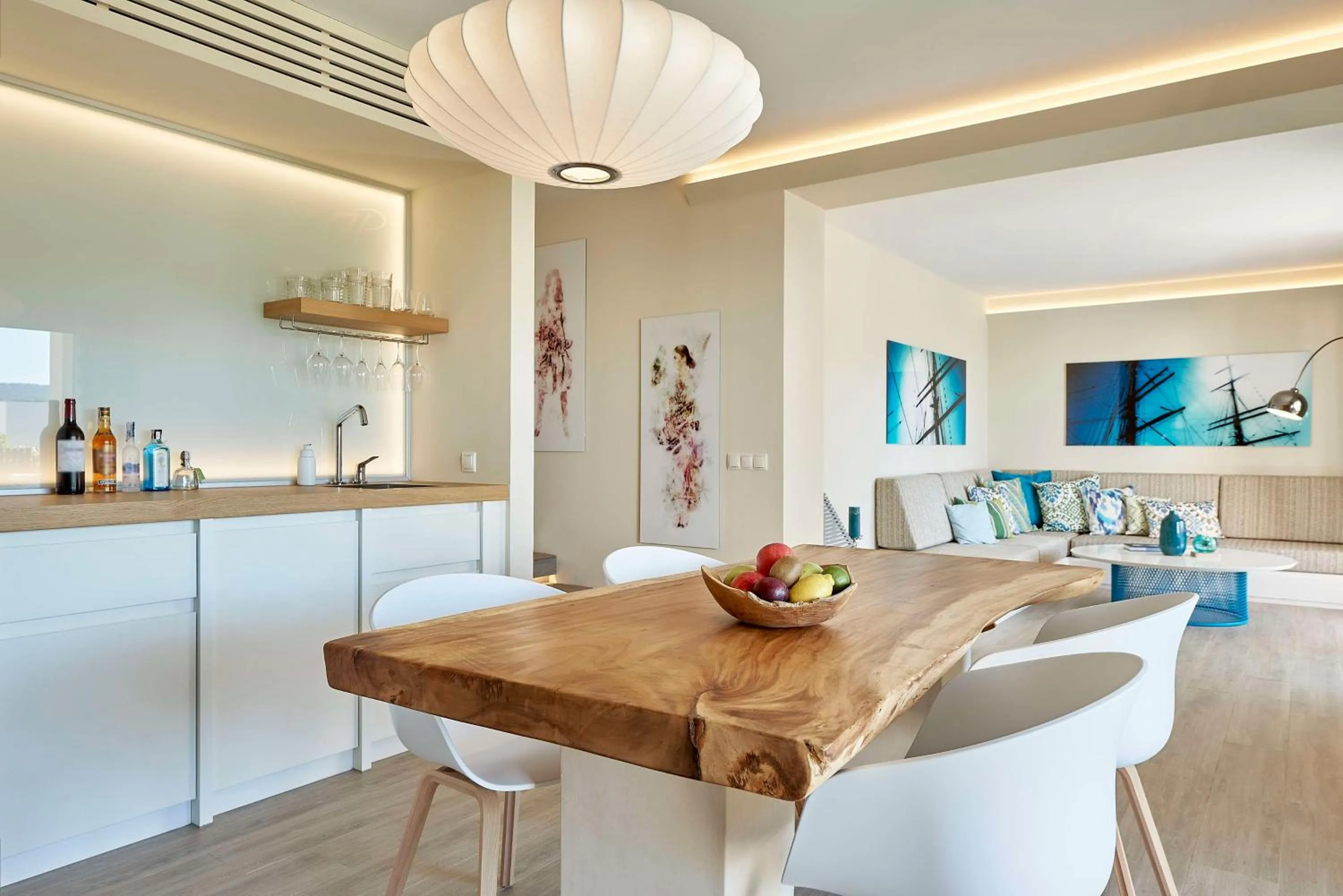 Living room in 7Pines Resort Ibiza, part of Destination by Hyatt