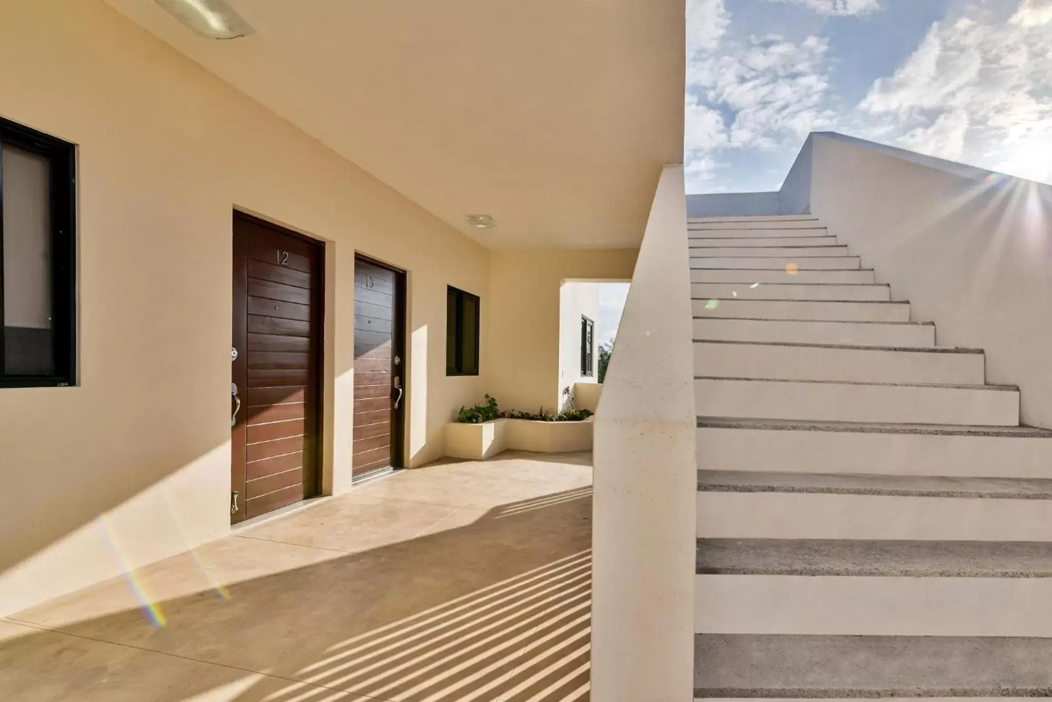 Patio in Vela's Condos Ocean Front