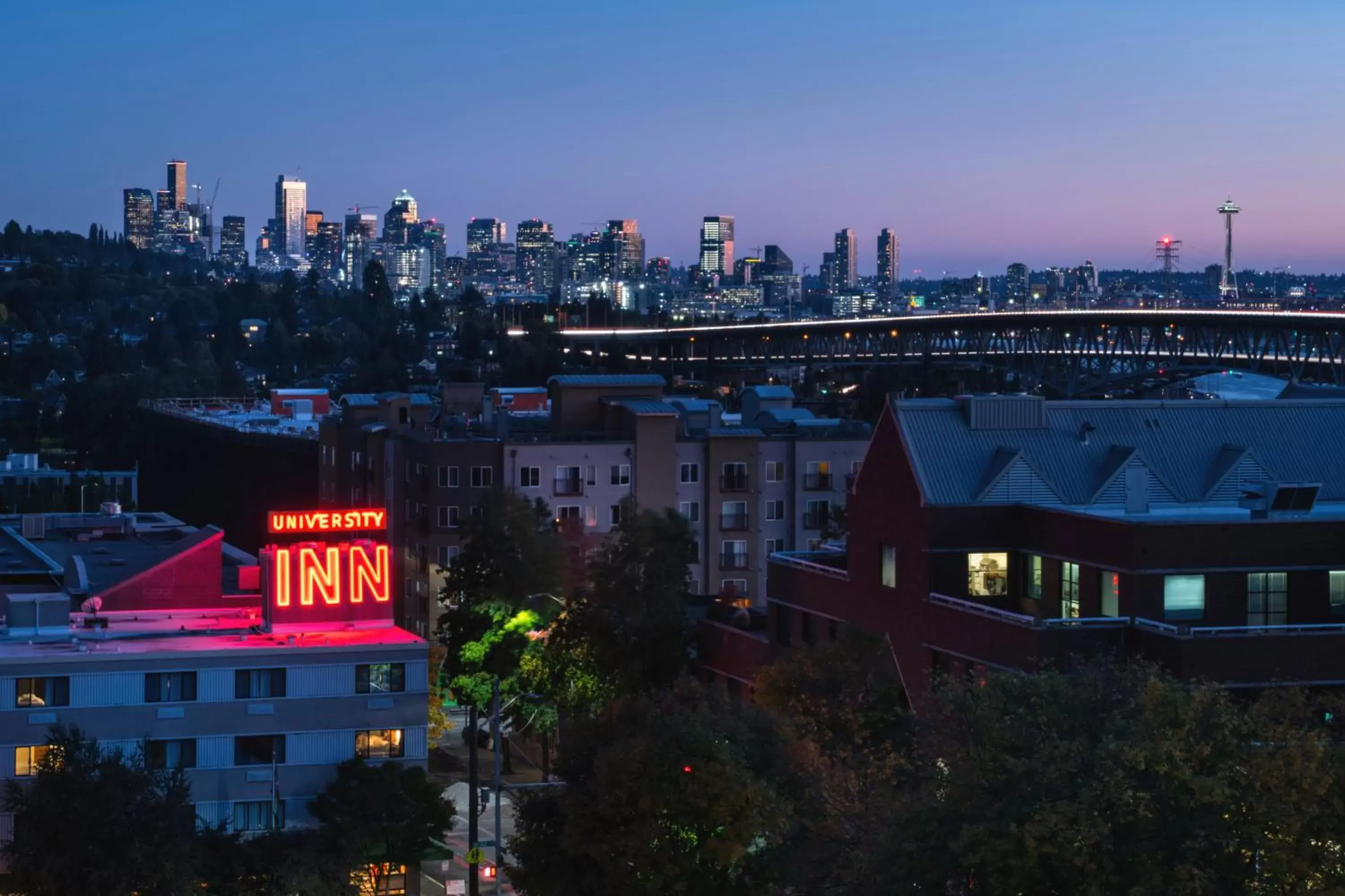 Bird's eye view in Staypineapple, University Inn, University District Seattle