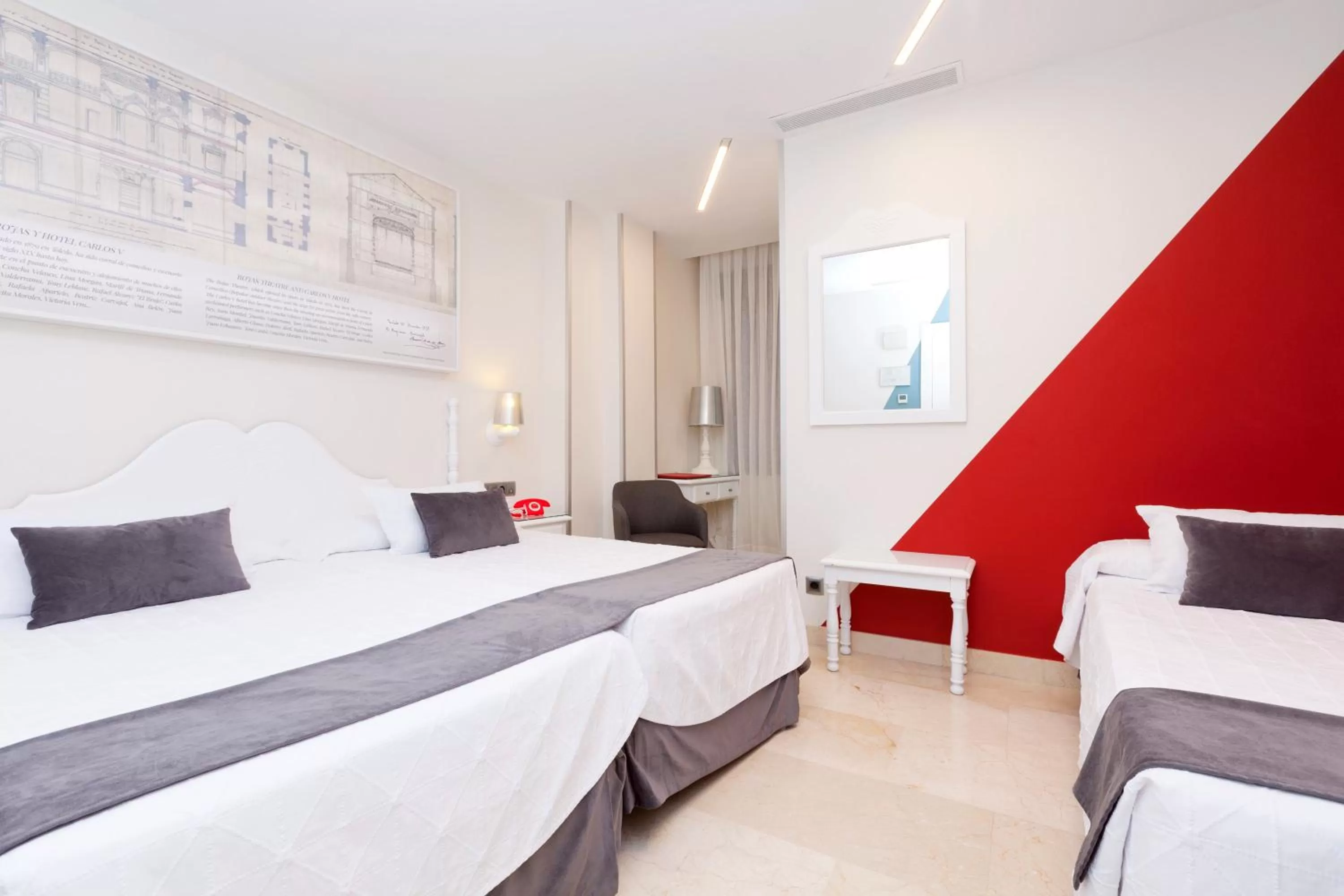 Bed in Hotel Carlos V