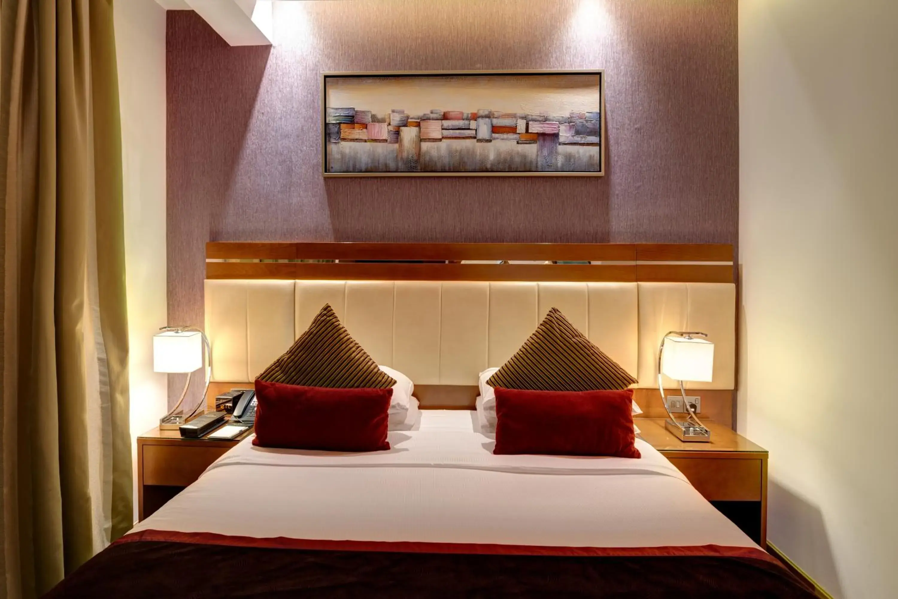 Bedroom, Bed in Rose Park Hotel - Al Barsha, Opposite Metro Station