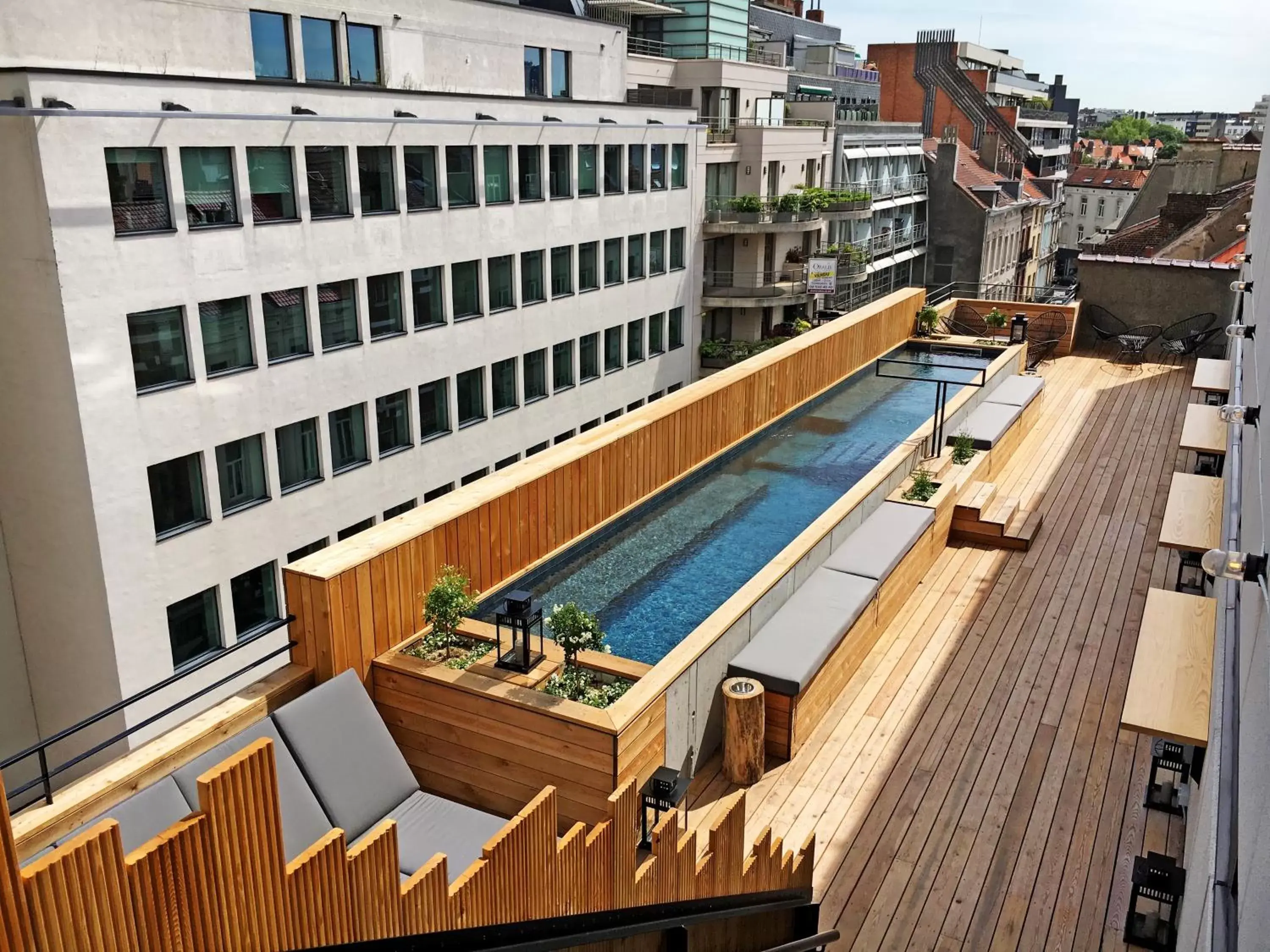 Balcony/Terrace, Pool View in JAM Brussels